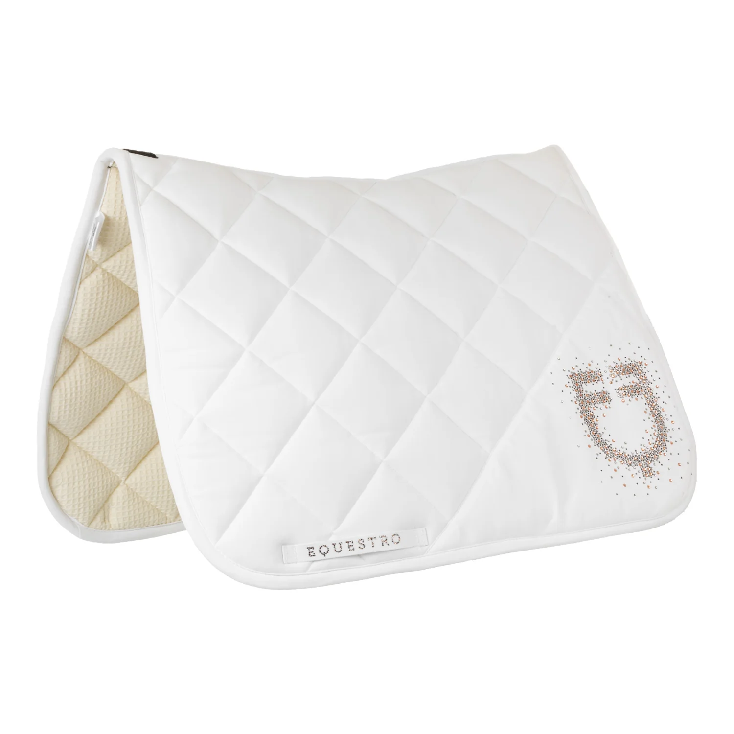 Equestro Dressage Saddle Pad With Rhinestone Logo - Image 6