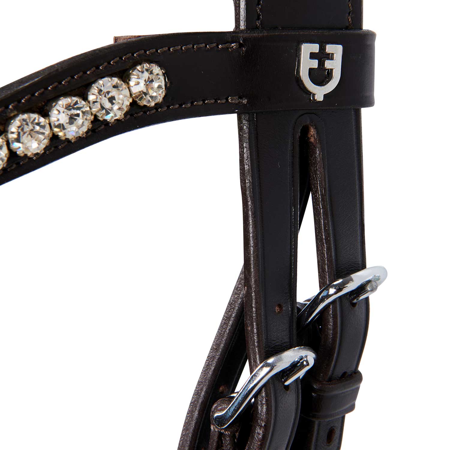 Equestro English Leather Bridle With Glitter - Image 10
