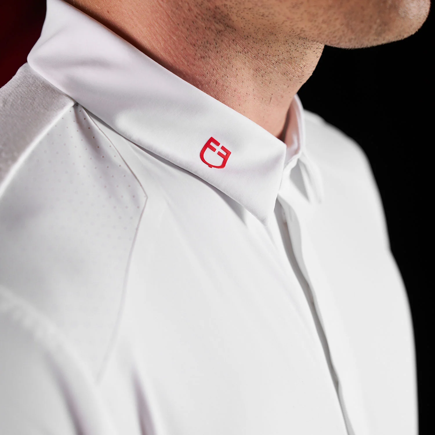Equestro Equestro Ridertechnology Men's Competition Polo Shirt Short Sleeves And Buttons - Image 15