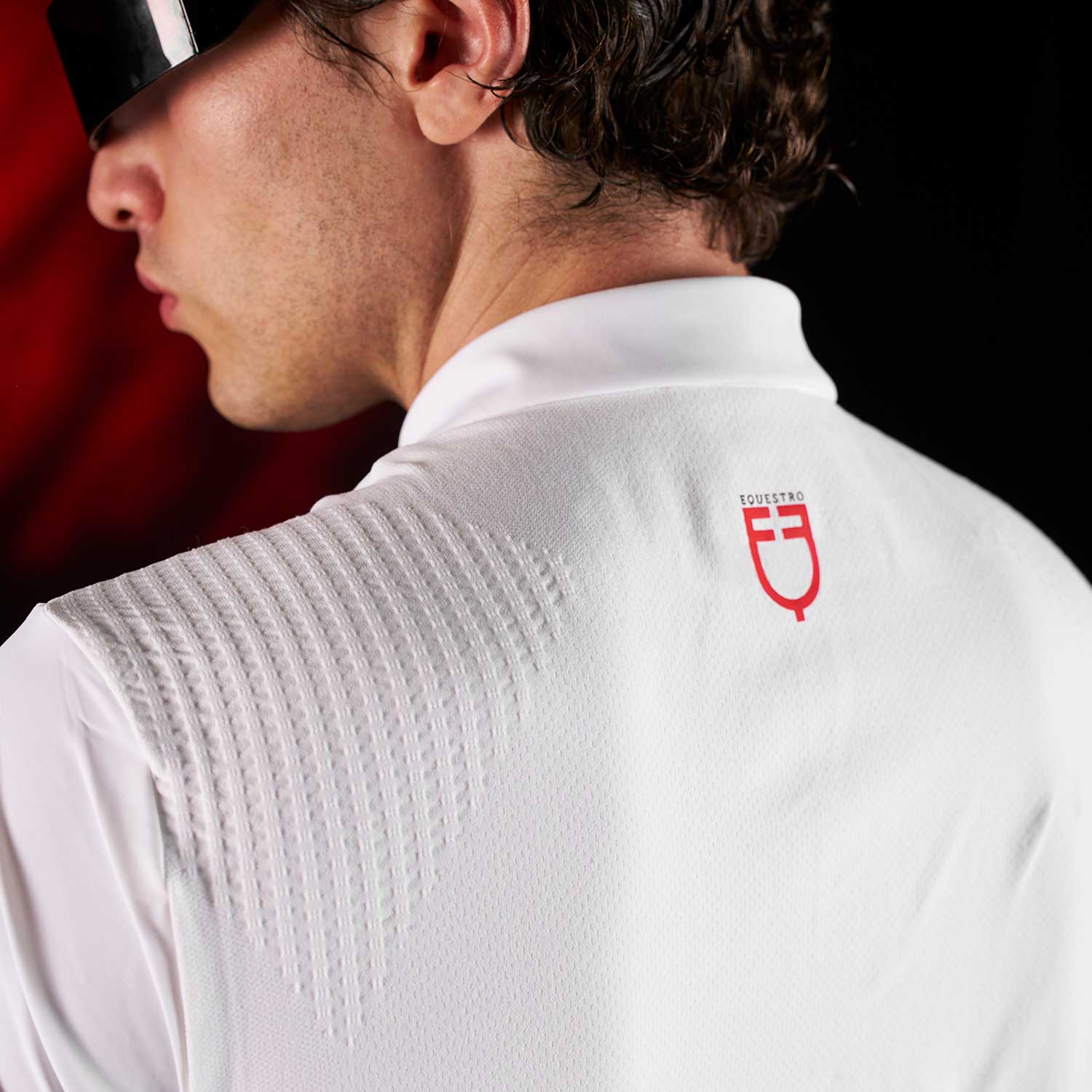 Equestro Equestro Ridertechnology Men's Competition Polo Shirt Short Sleeves And Buttons - Image 16