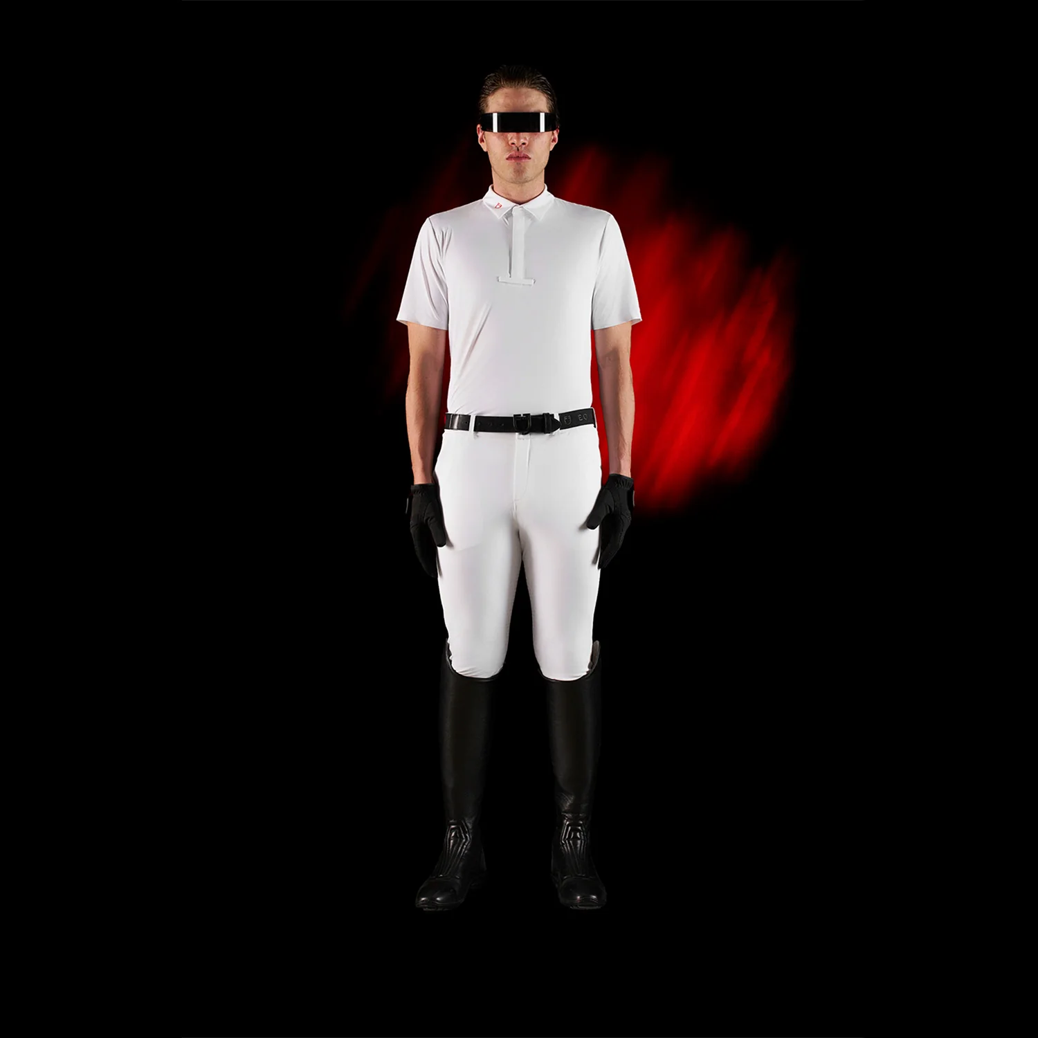 Equestro Equestro Ridertechnology Men's Competition Polo Shirt Short Sleeves And Buttons - Image 19