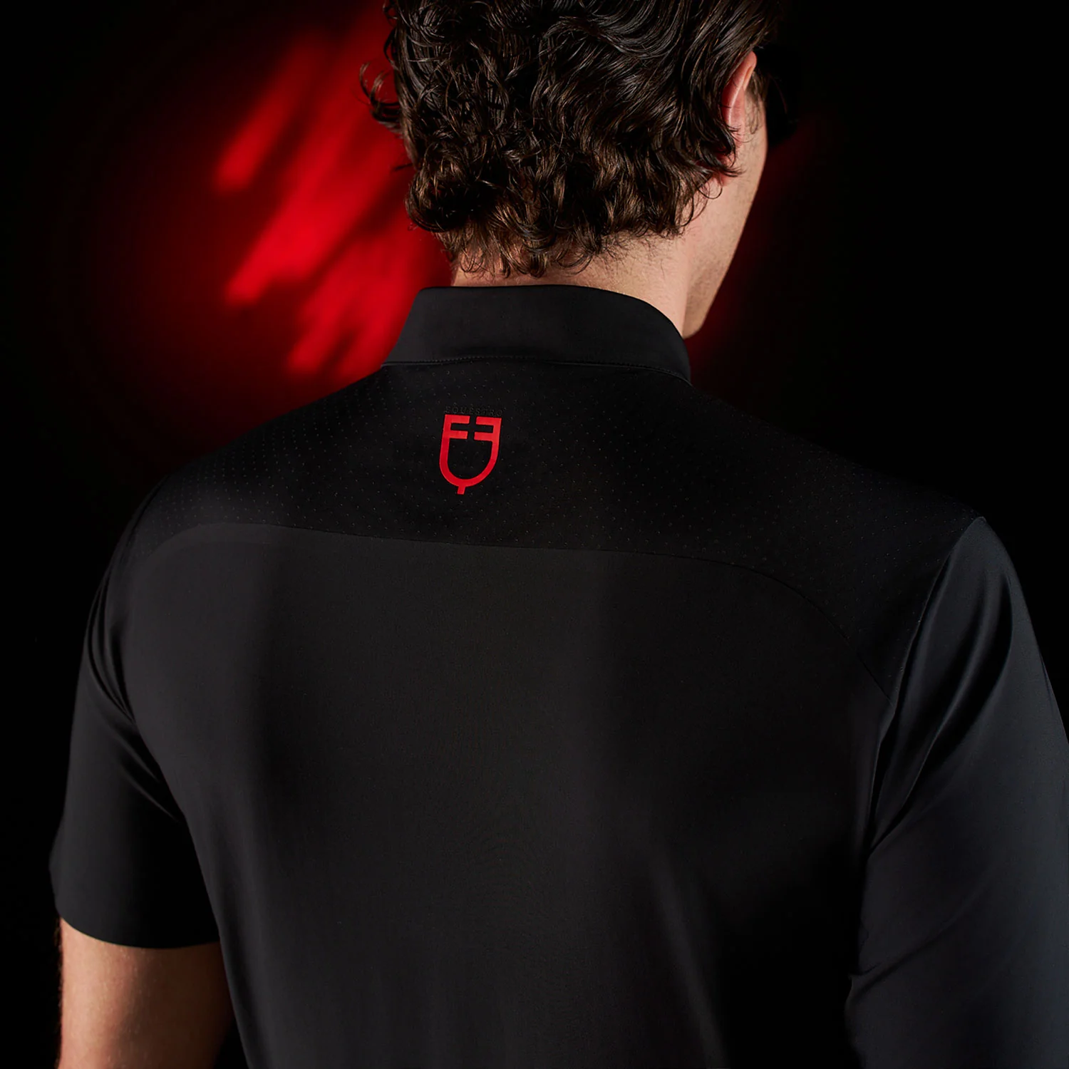 Equestro Equestro Ridertechnology Men's Training Polo Shirt Short Sleeves And Zip - Image 5