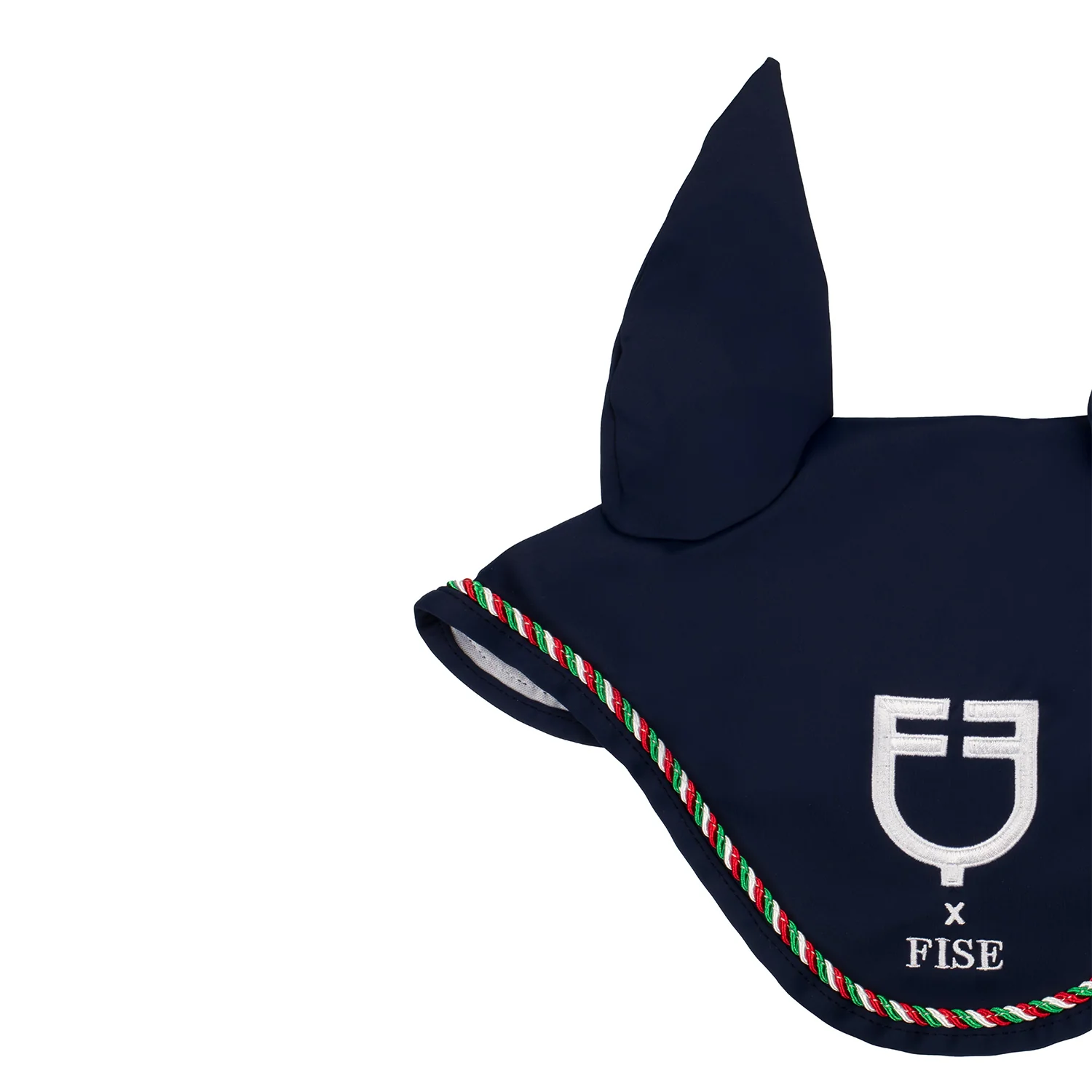 Equestro Fly Veil With Italian Flag Piping Equestro X Fise - Image 3