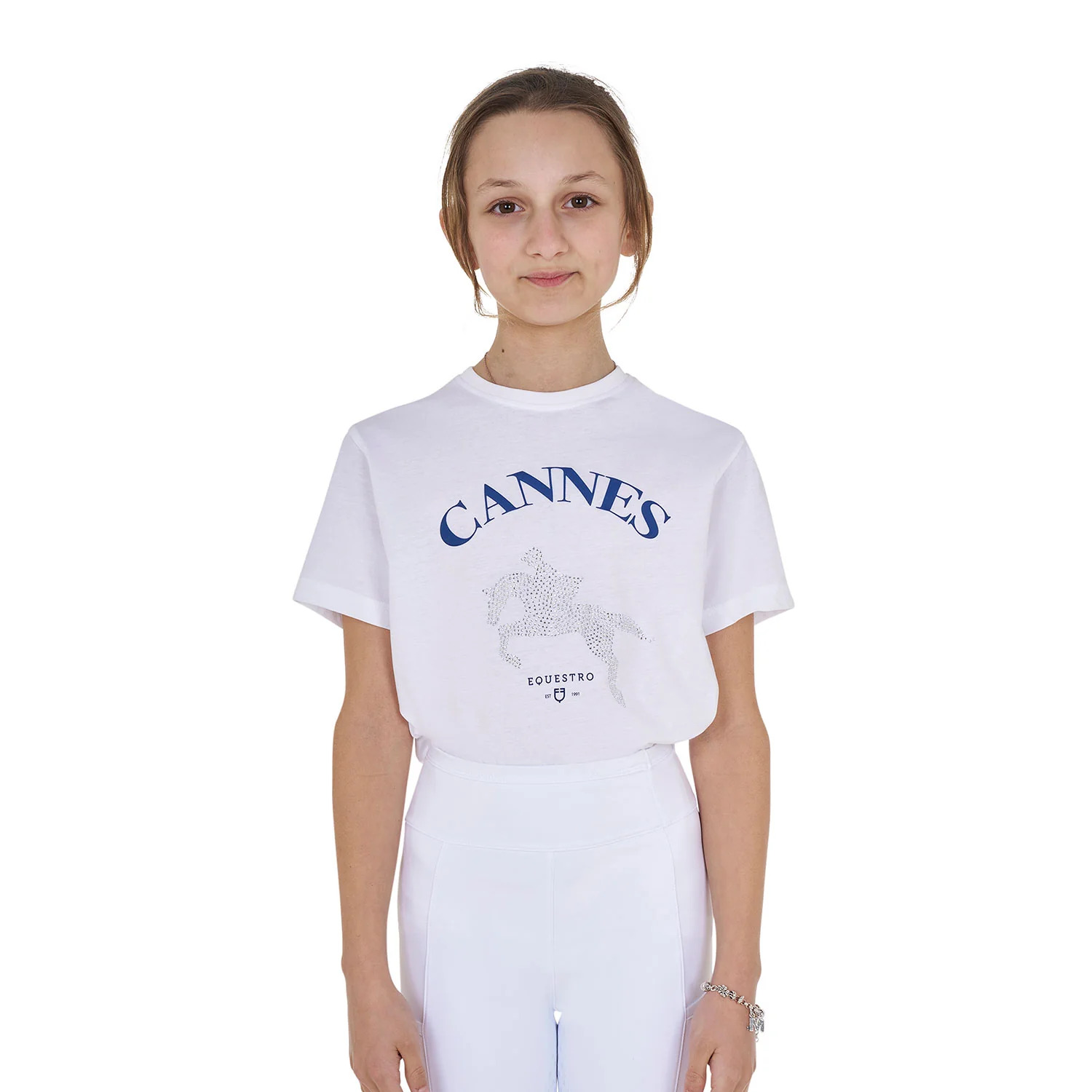 Equestro Girls' Cannes Cotton T-Shirt With Rhinestones - Image 12