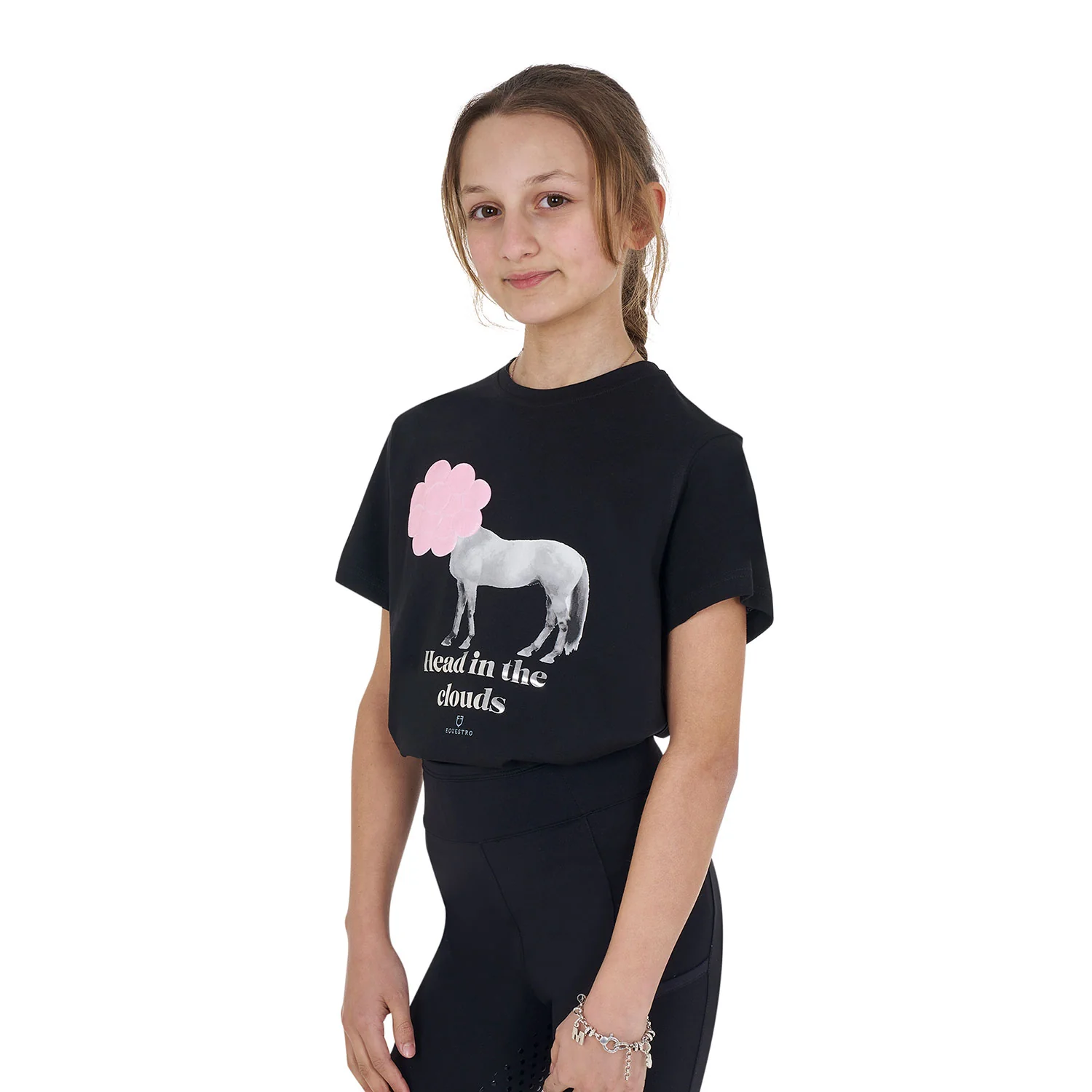 Equestro Girls' Head In The Clouds Cotton T-Shirt - Image 4