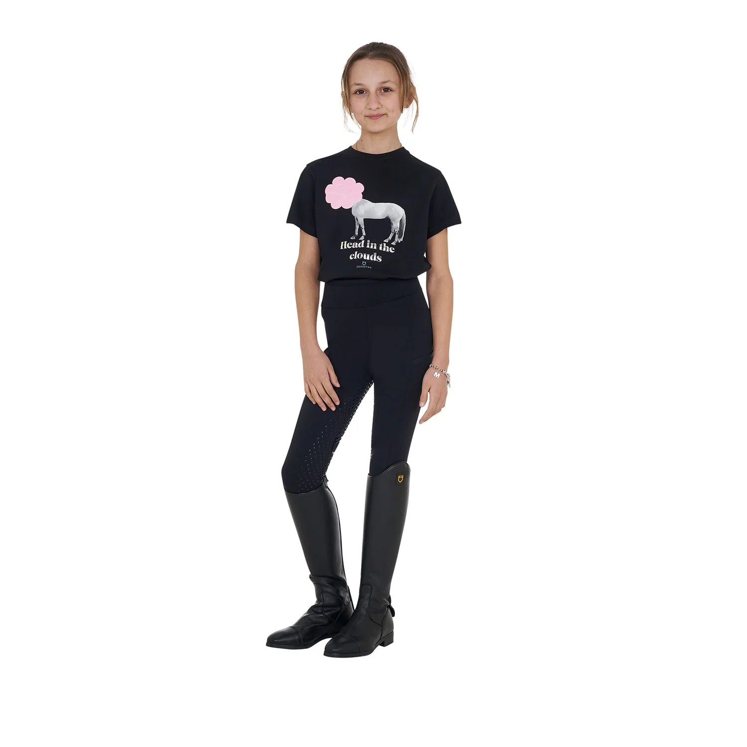Equestro Girls' Head In The Clouds Cotton T-Shirt - Image 5