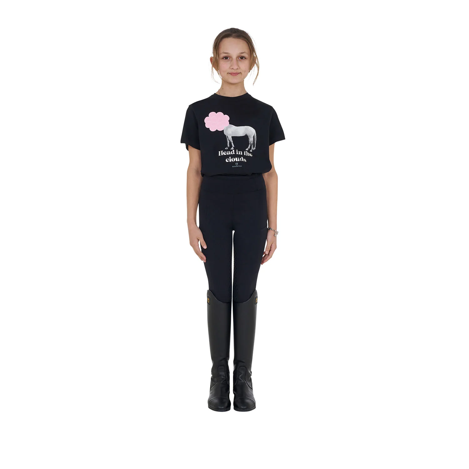 Equestro Girls' Head In The Clouds Cotton T-Shirt - Image 6