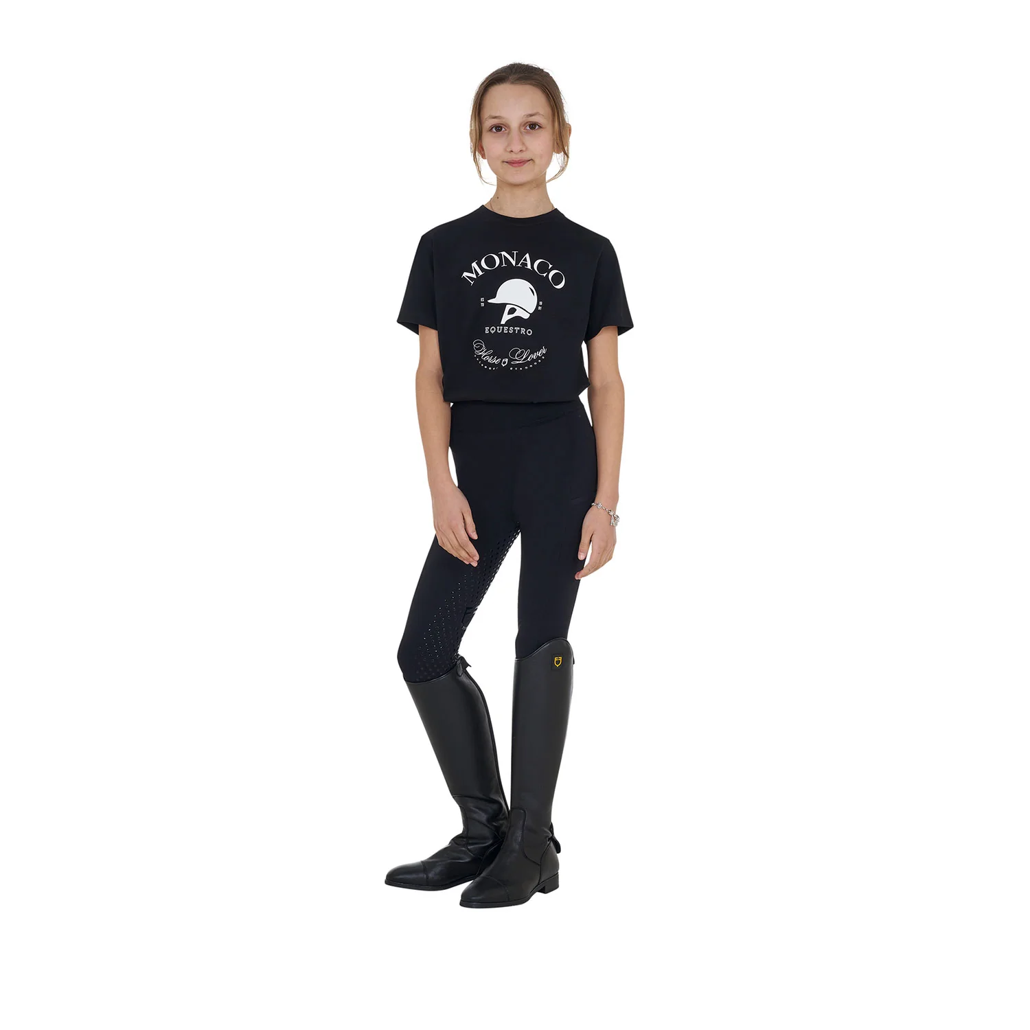 Equestro Girls' Monaco Cotton T-Shirt With Rhinestones - Image 5