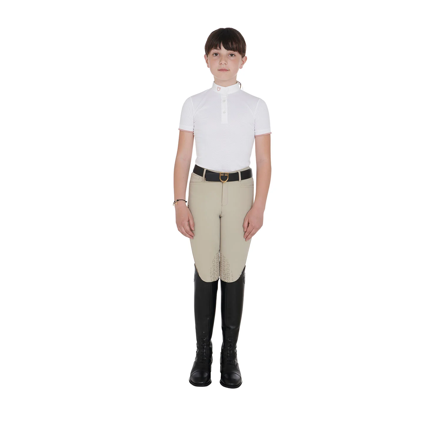 Equestro Girls' Slim Fit Breathable Competition Polo Shirt - Image 7