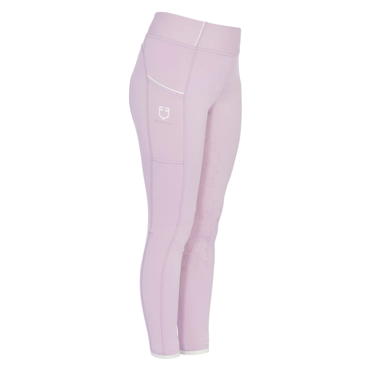 Equestro Girls' Slim Fit Grip Leggings With Logo - Image 103