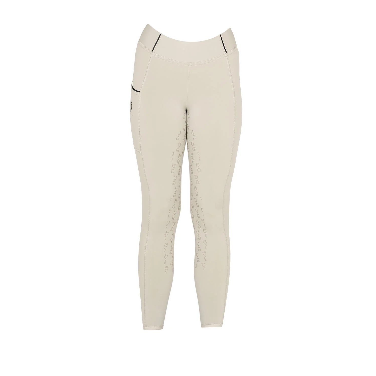Equestro Girls' Slim Fit Grip Leggings With Logo - Image 24