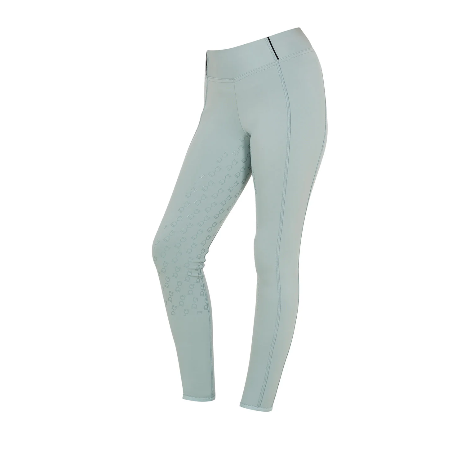 Equestro Girls' Slim Fit Grip Leggings With Logo - Image 32