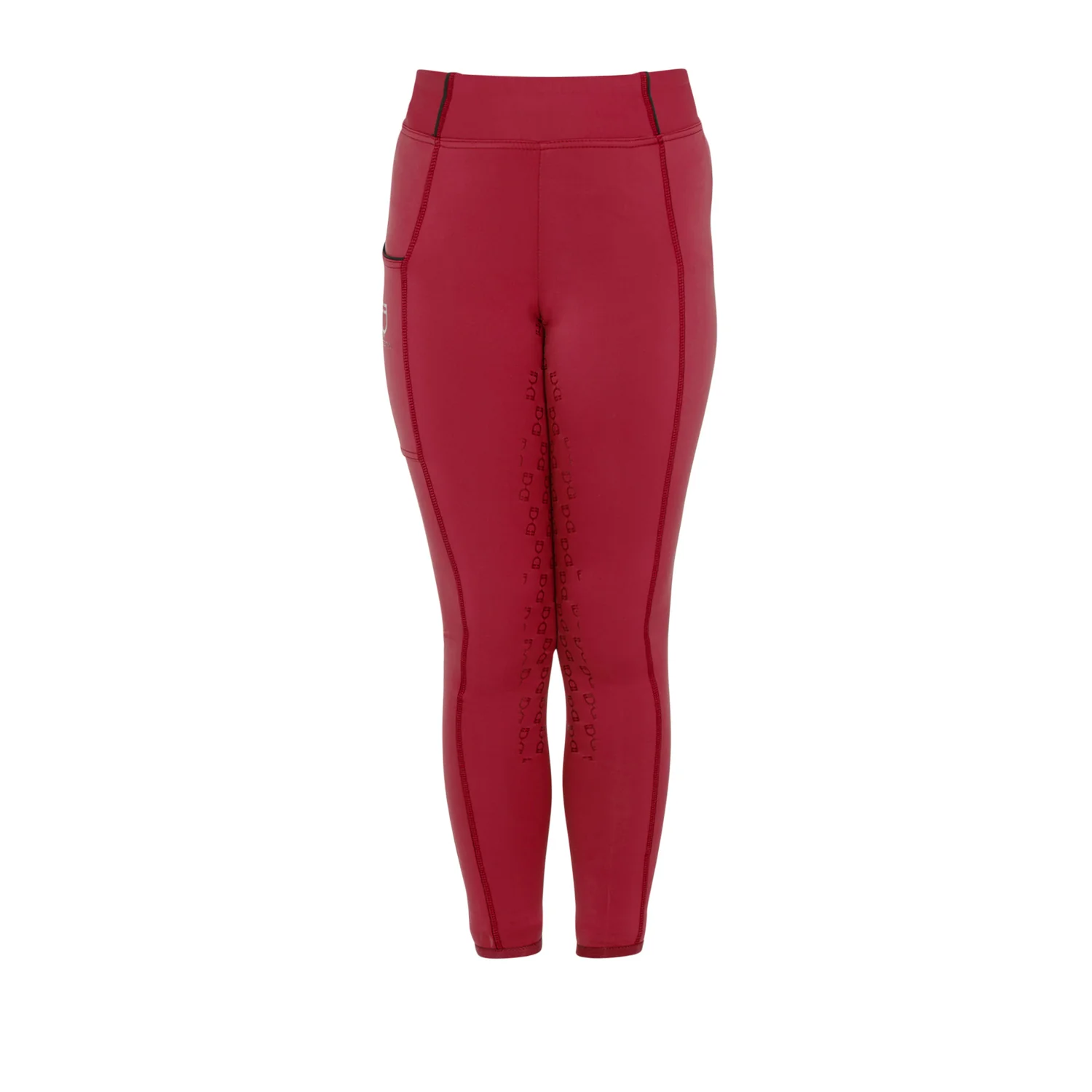 Equestro Girls' Slim Fit Grip Leggings With Logo - Image 56
