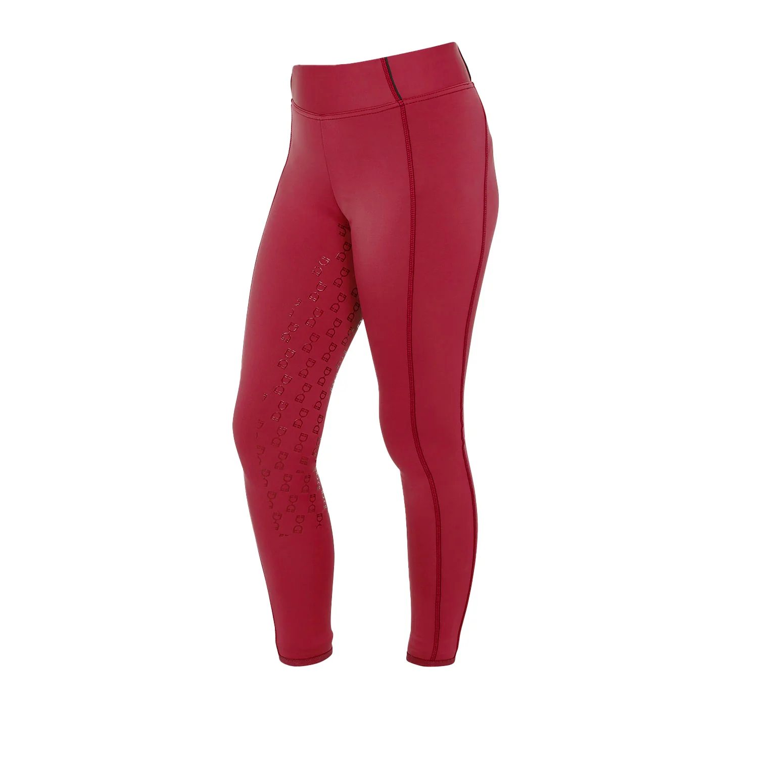 Equestro Girls' Slim Fit Grip Leggings With Logo - Image 58