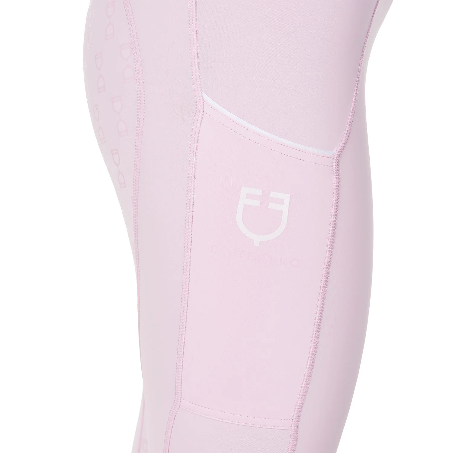 Equestro Girls' Slim Fit Grip Leggings With Logo - Image 7