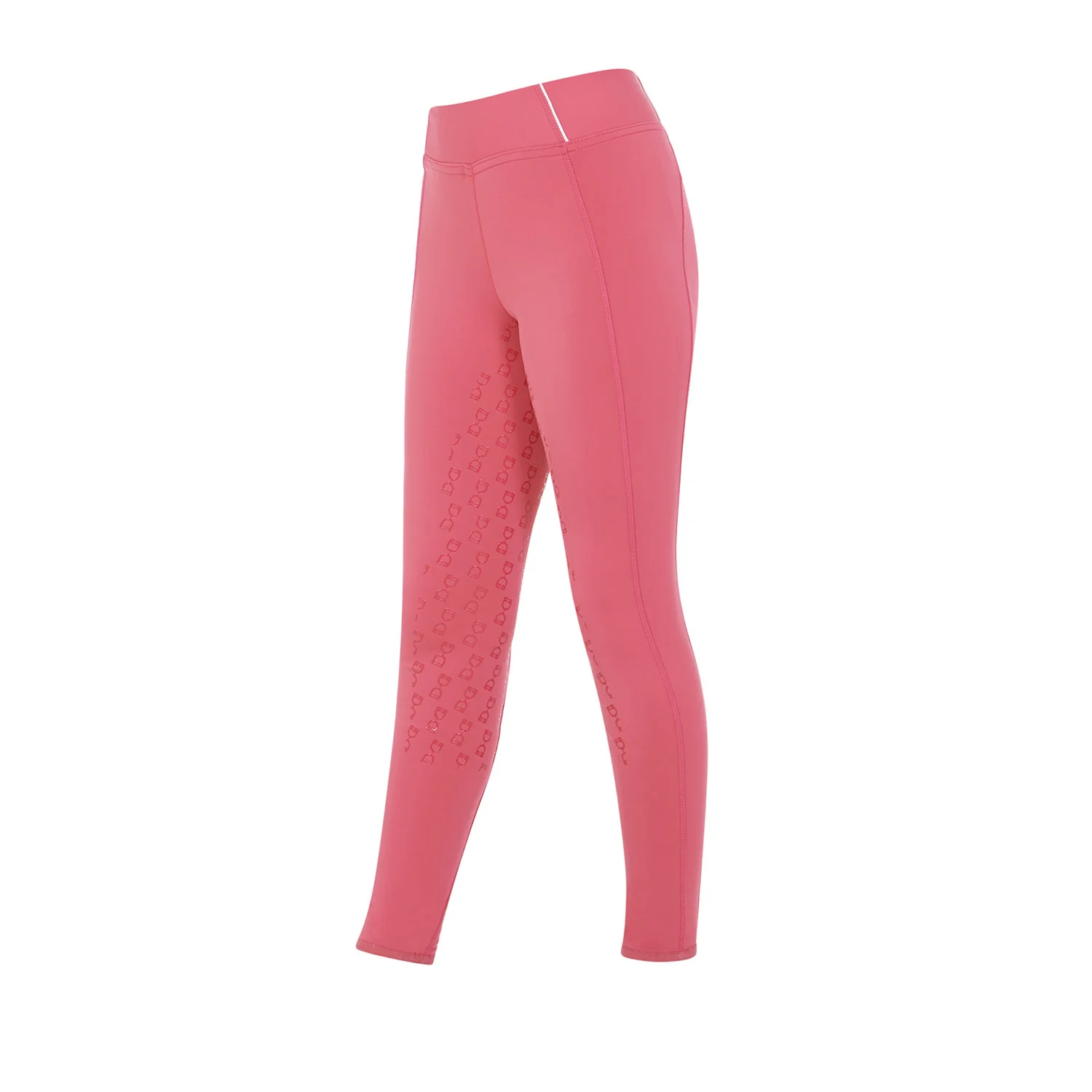 Equestro Girls' Slim Fit Grip Leggings With Logo - Image 84