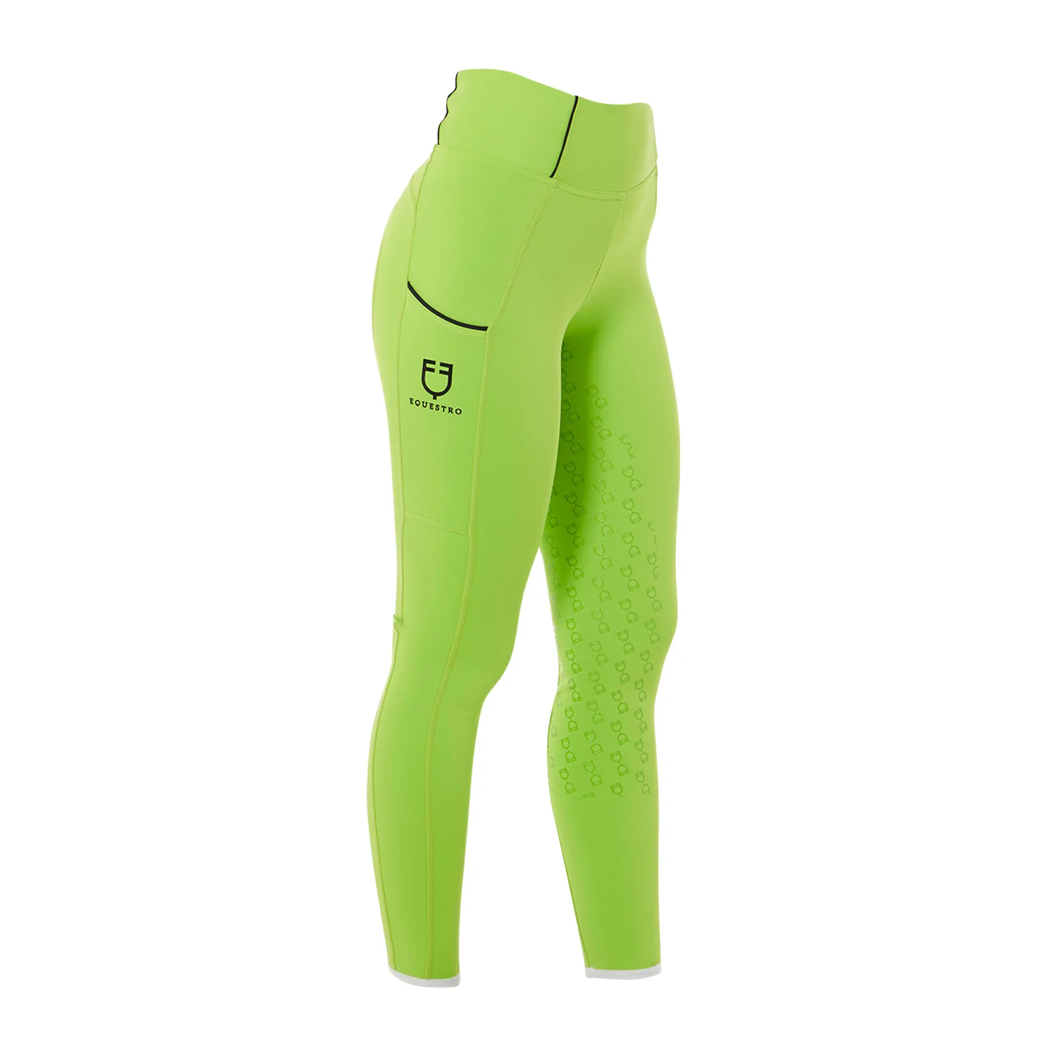 Equestro Girls' Slim Fit Grip Leggings With Logo - Image 9