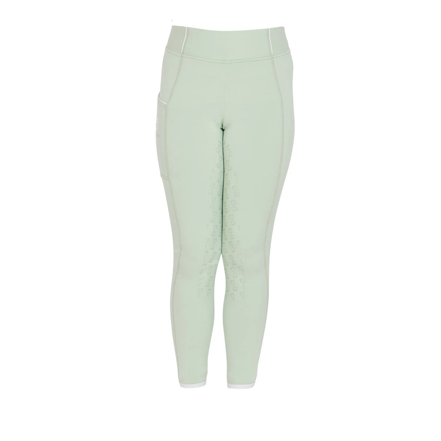 Equestro Girls' Slim Fit Grip Leggings With Logo - Image 90