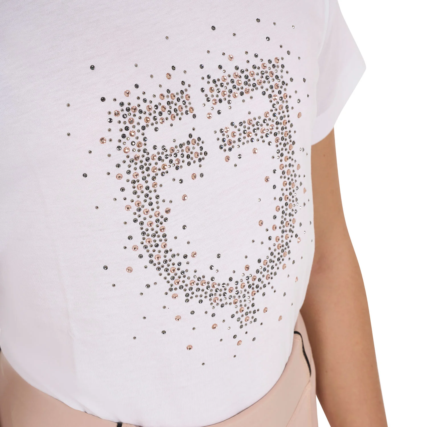Equestro Girls' Slim Fit T-Shirt Rose Glitter Logo - Image 9