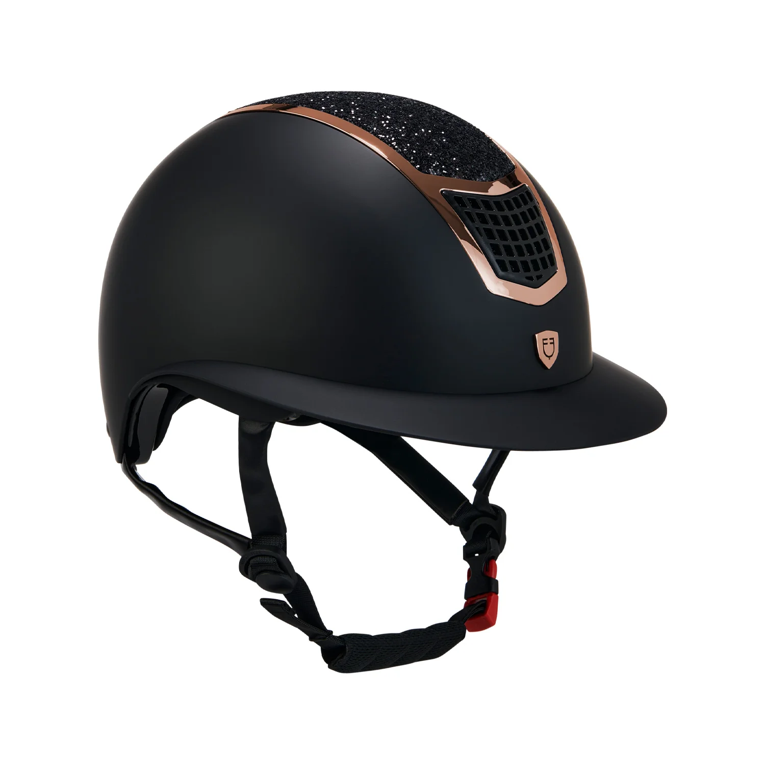 Equestro Helmet With Rhinestones And Wide Visor