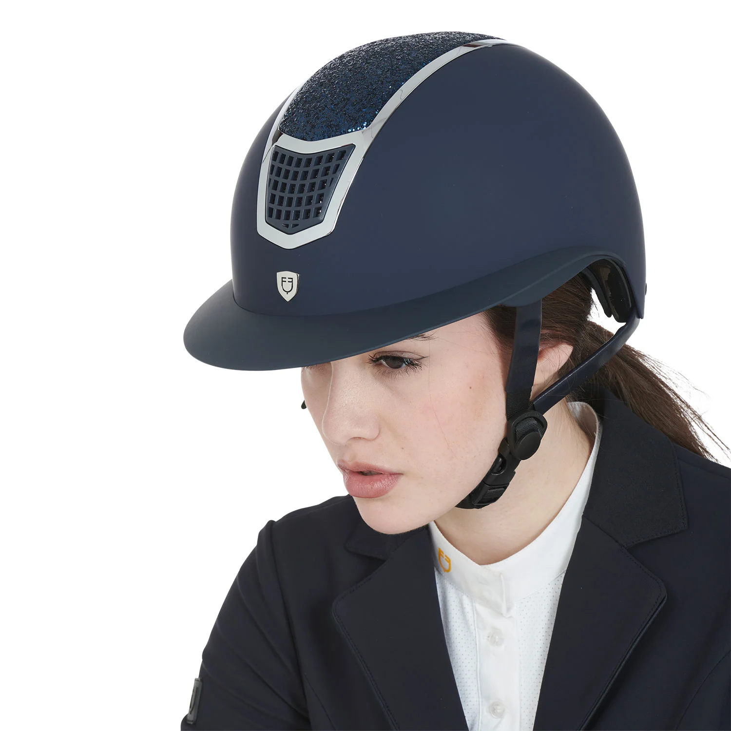 Equestro Helmet With Rhinestones And Wide Visor - Image 17