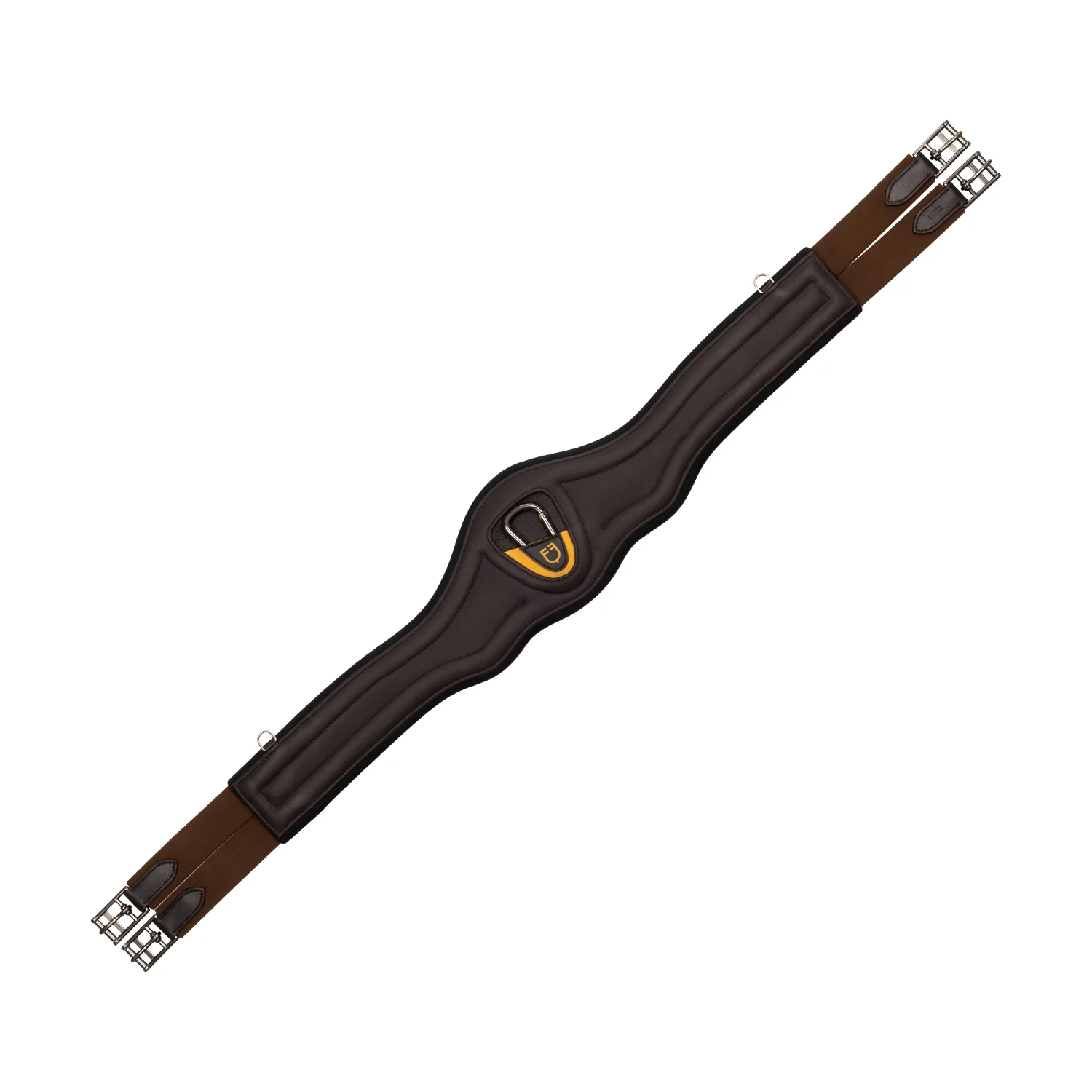 Equestro Jumping Girth Contoured Leather - Image 6