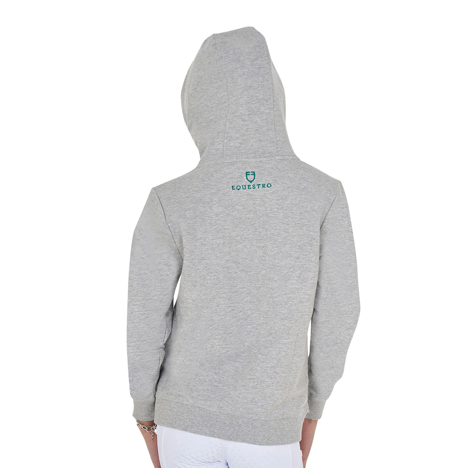 Equestro Kids' Hoodie With Zip And Sponge Lettering - Image 10