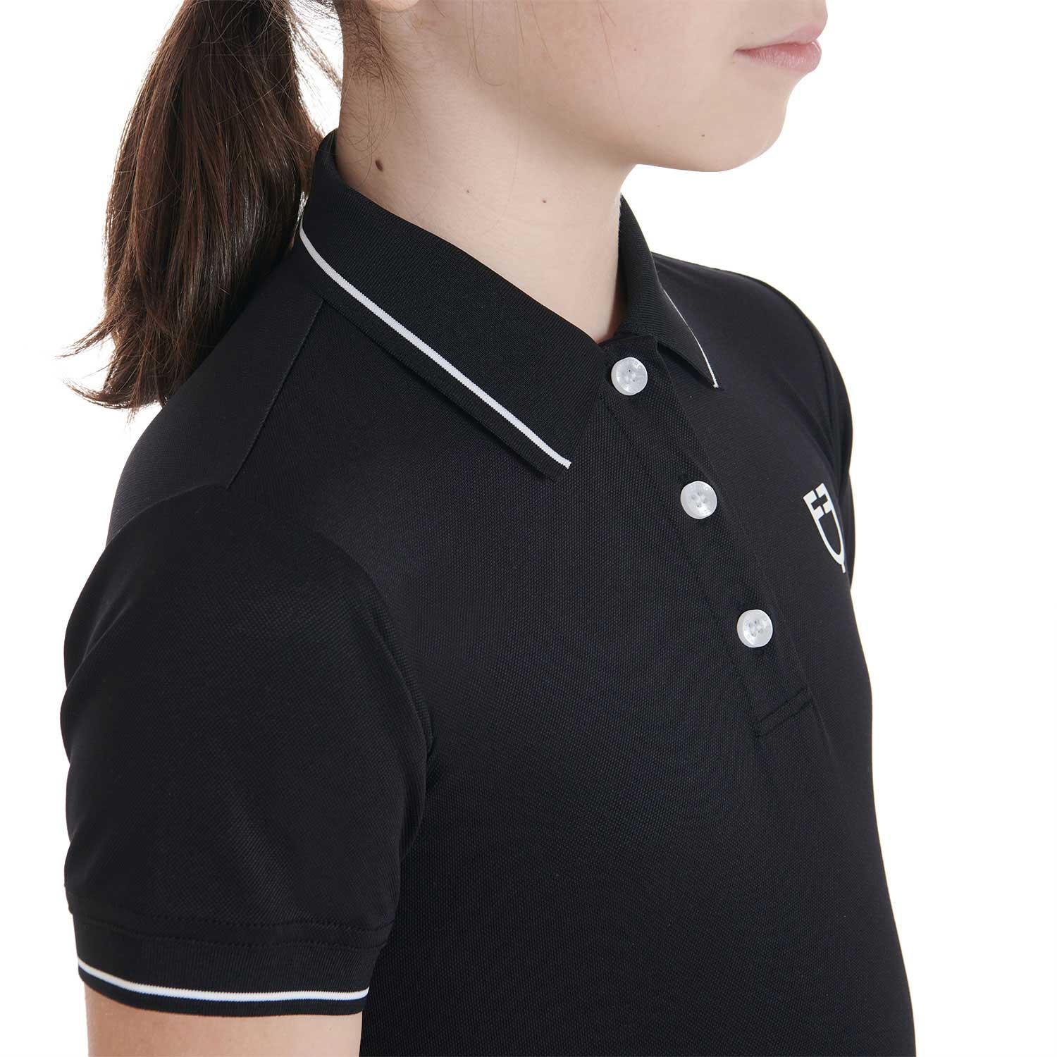 Equestro Kids' Slim Fit Polo Shirt In Antibacterial Technical Fabric - Image 16