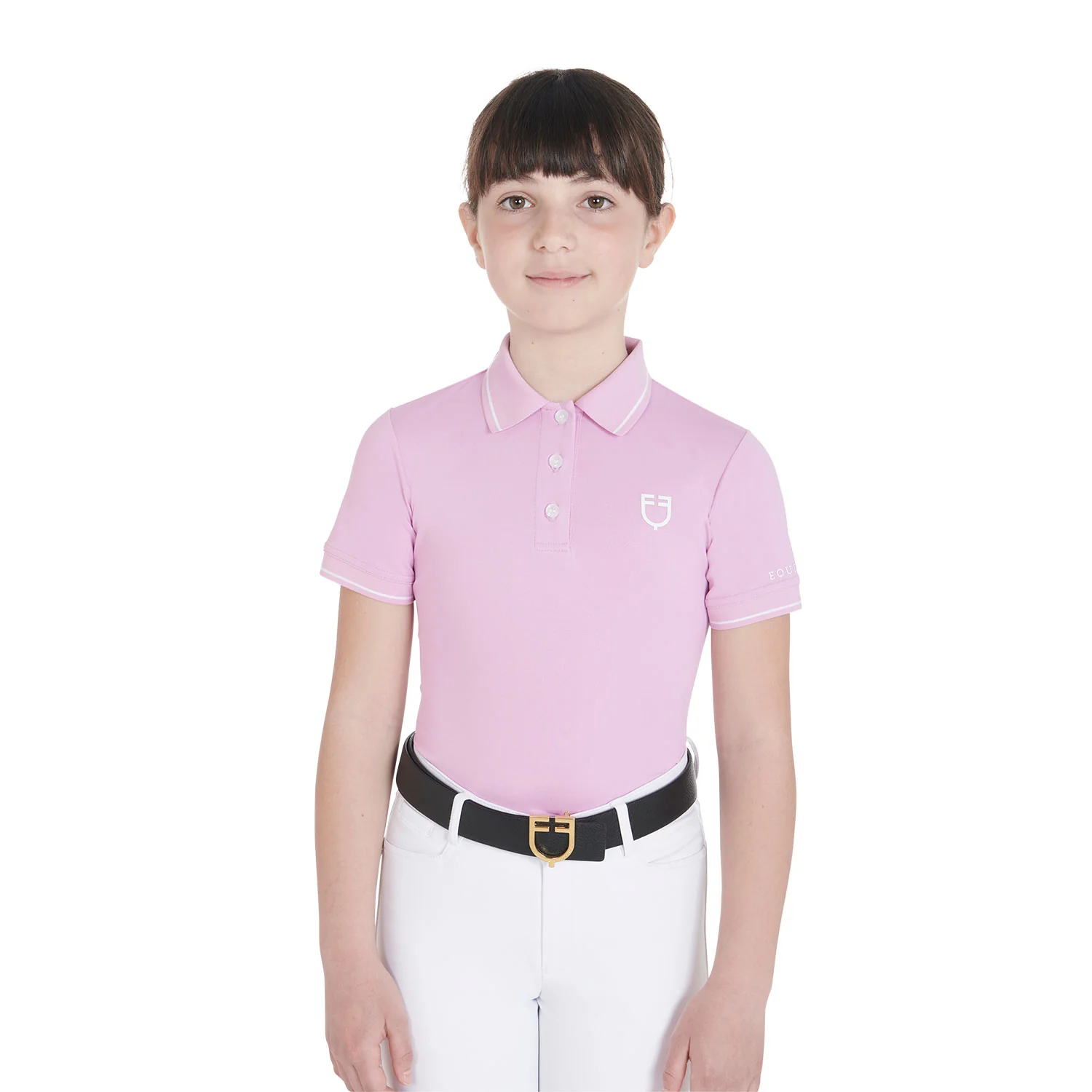 Equestro Kids' Slim Fit Polo Shirt In Antibacterial Technical Fabric - Image 18
