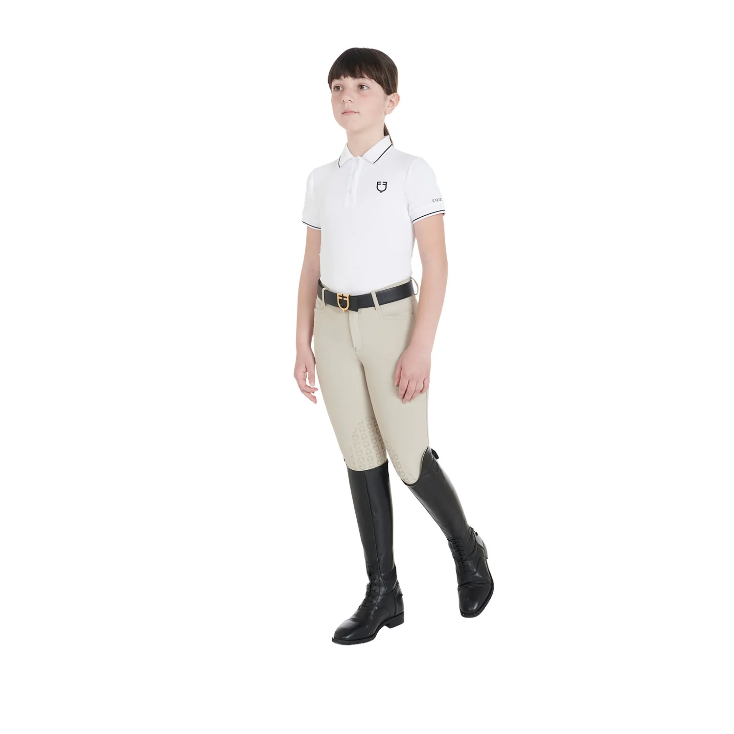 Equestro Kids' Slim Fit Polo Shirt In Antibacterial Technical Fabric - Image 28