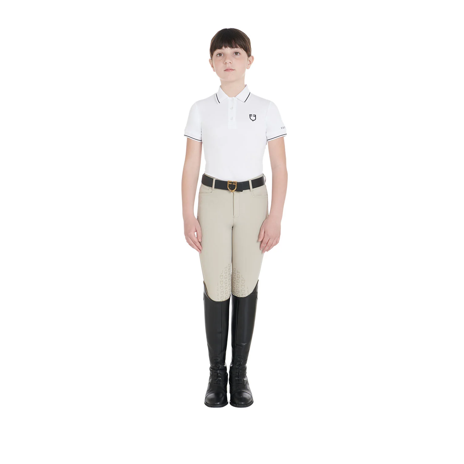 Equestro Kids' Slim Fit Polo Shirt In Antibacterial Technical Fabric - Image 29
