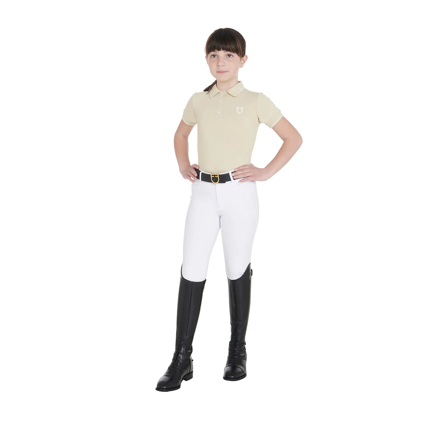 Equestro Kids' Slim Fit Polo Shirt In Antibacterial Technical Fabric - Image 5