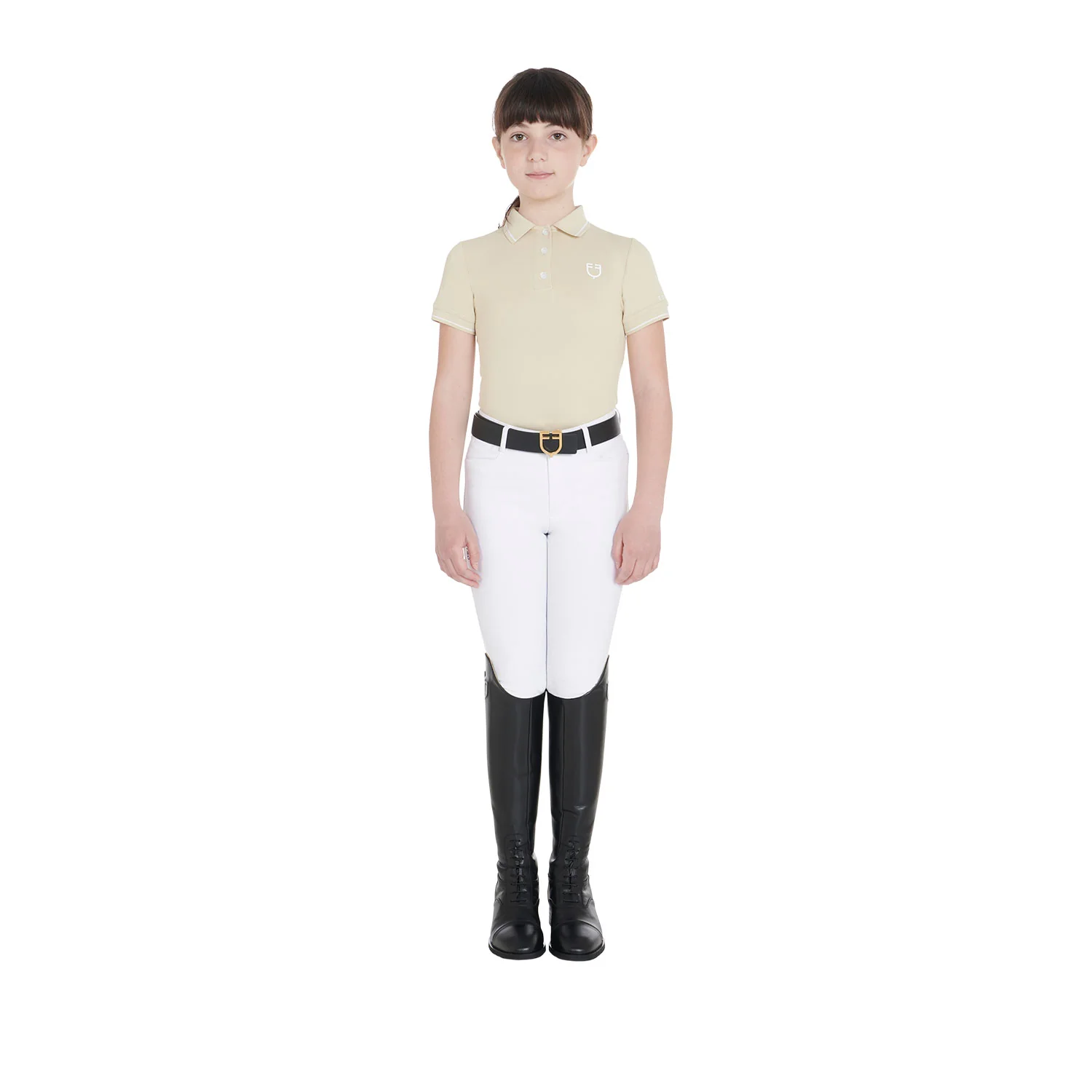 Equestro Kids' Slim Fit Polo Shirt In Antibacterial Technical Fabric - Image 6