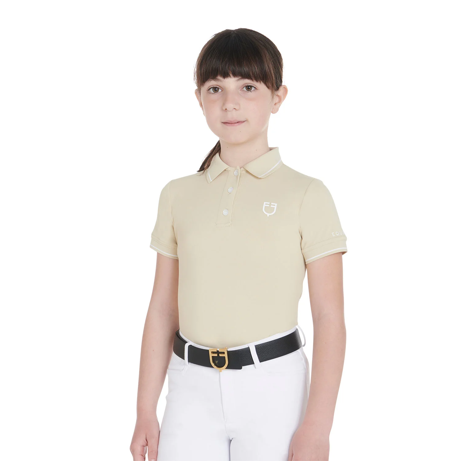 Equestro Kids' Slim Fit Polo Shirt In Antibacterial Technical Fabric - Image 7