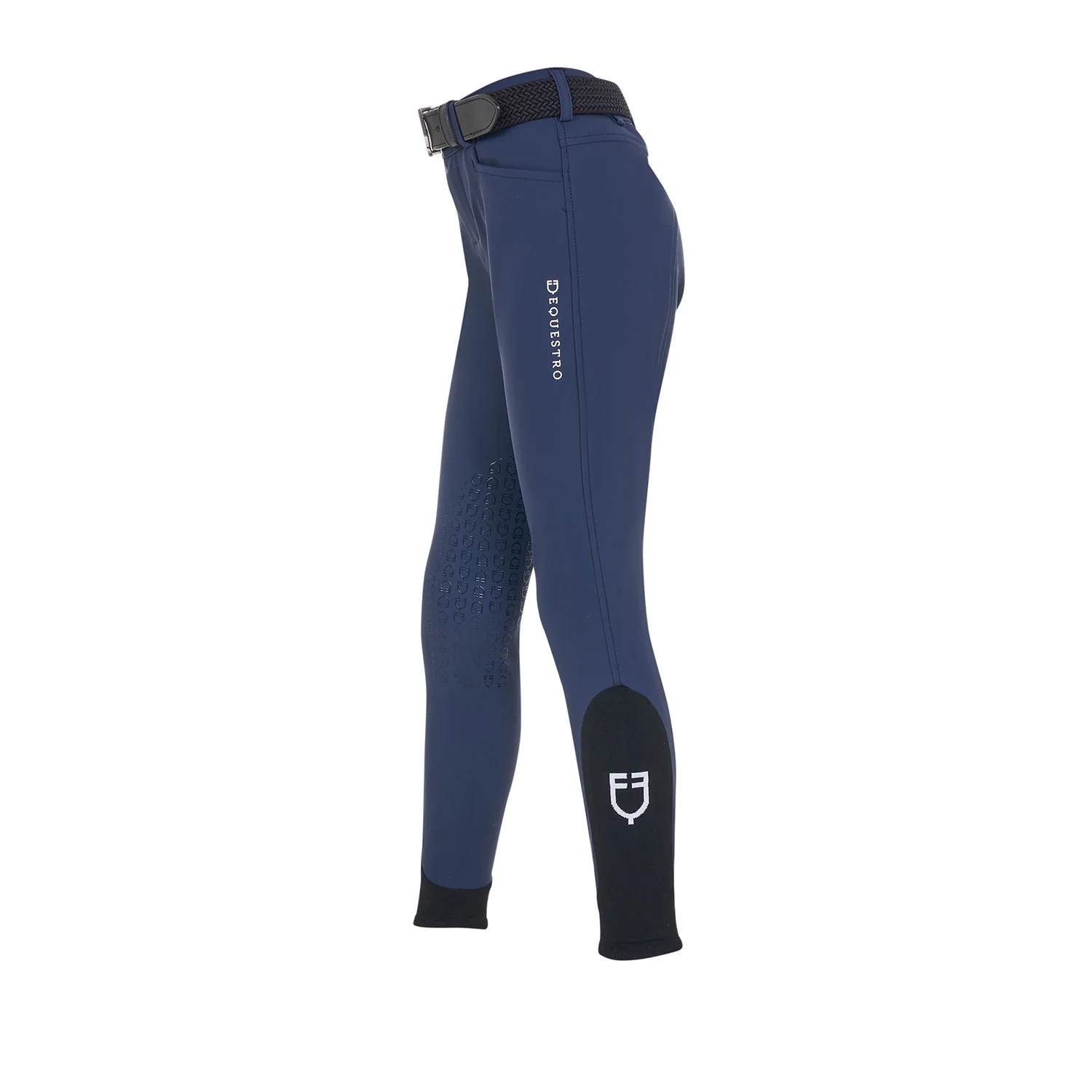 Equestro Kids' Unisex Knee Grip Breeches Equestro X Fise - Image 4