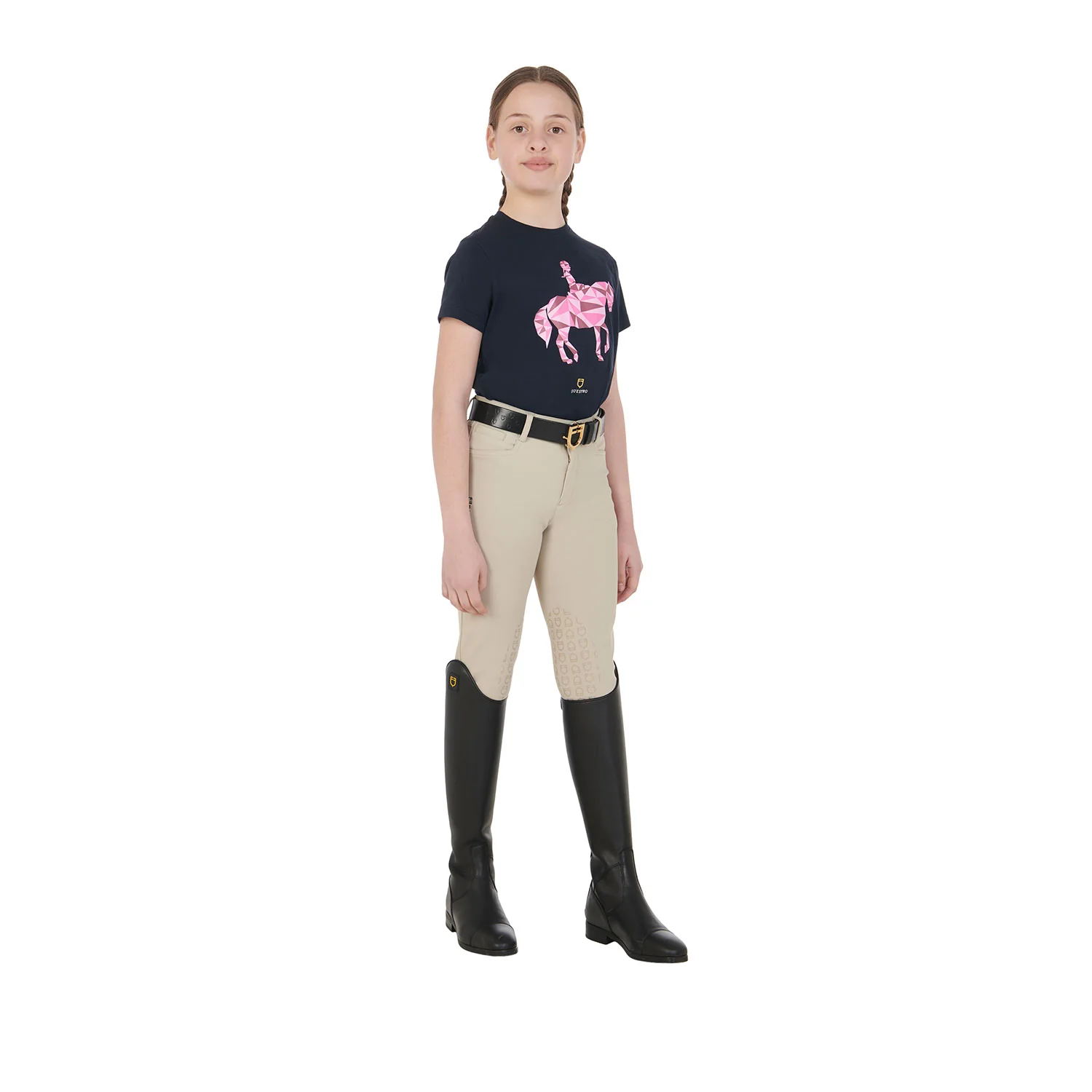 Equestro Kids' Unisex Slim Fit Breeches - Image 5
