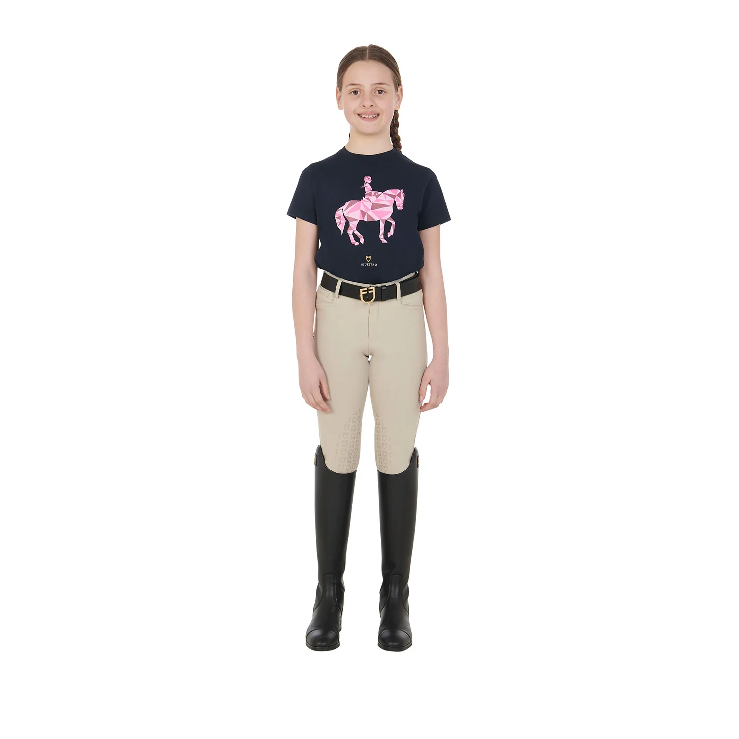 Equestro Kids' Unisex Slim Fit Breeches - Image 6