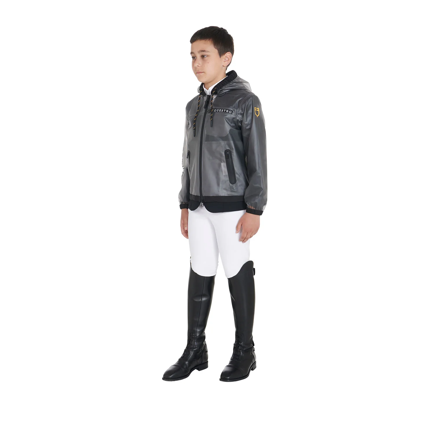 Equestro Kids' Windproof Zip Hooded Raincoat - Image 7