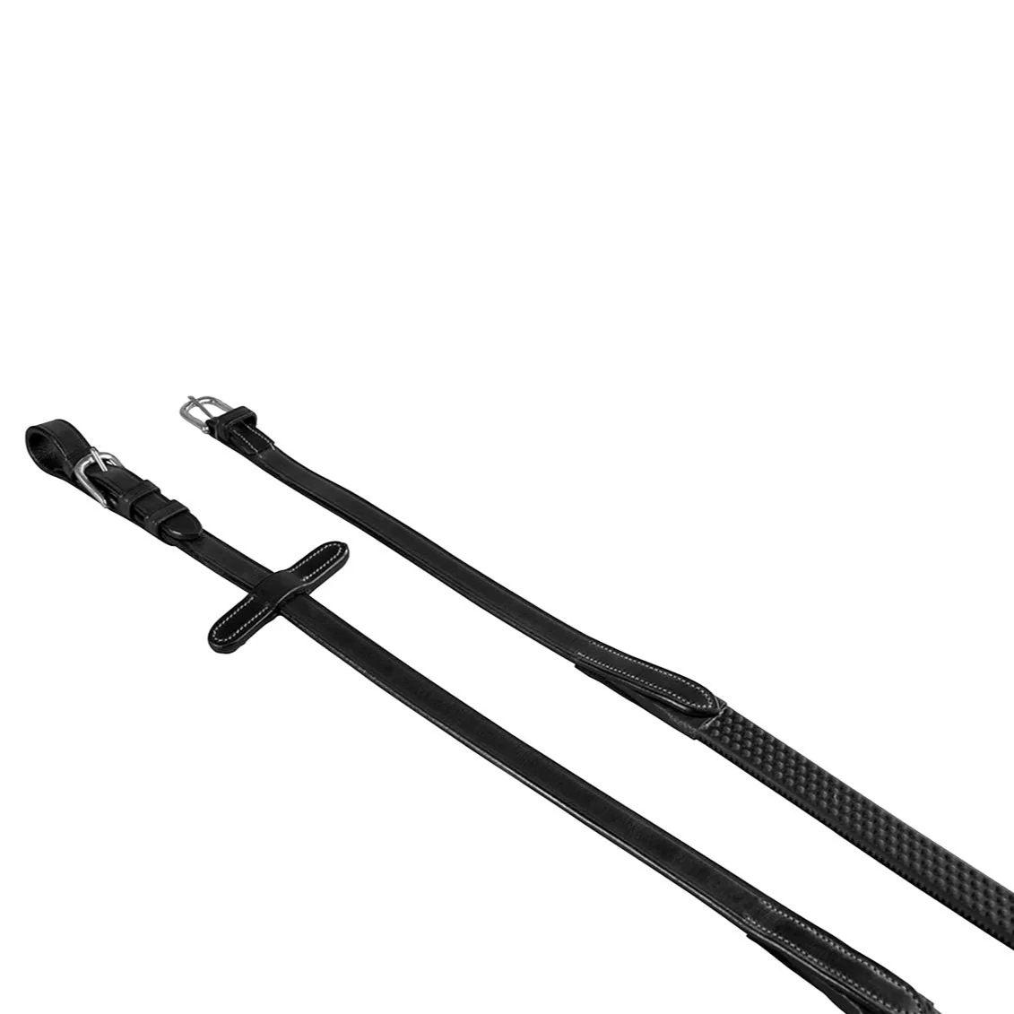 Equestro Leather And Rubber Reins For English Bridle