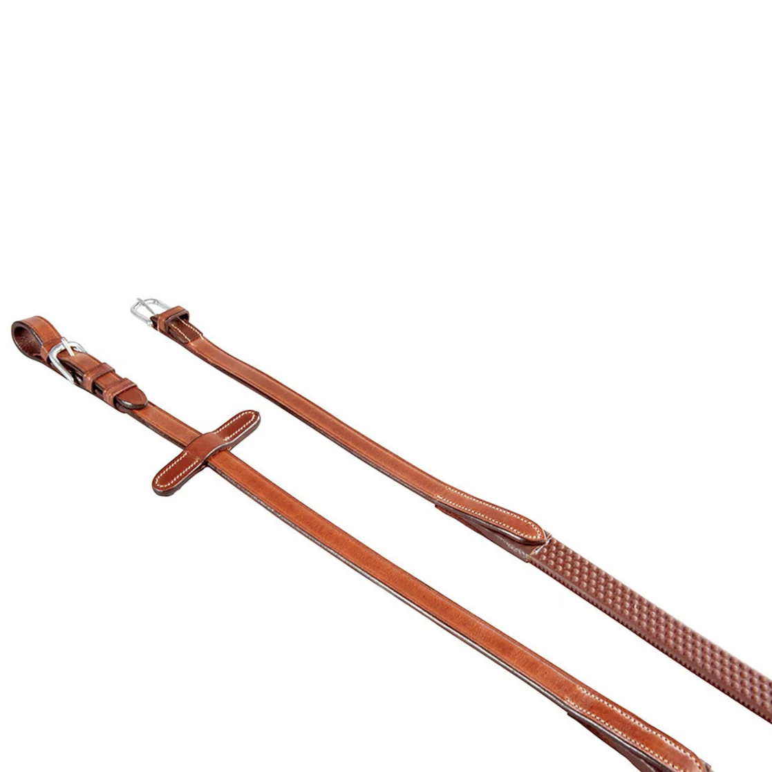 Equestro Leather And Rubber Reins For English Bridle - Image 3