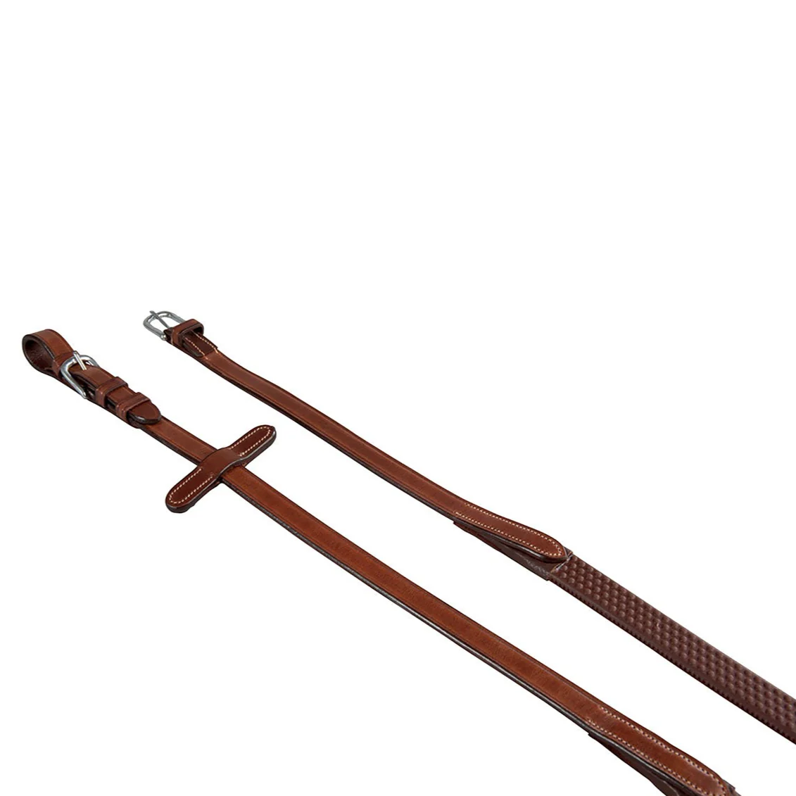 Equestro Leather And Rubber Reins For English Bridle - Image 5