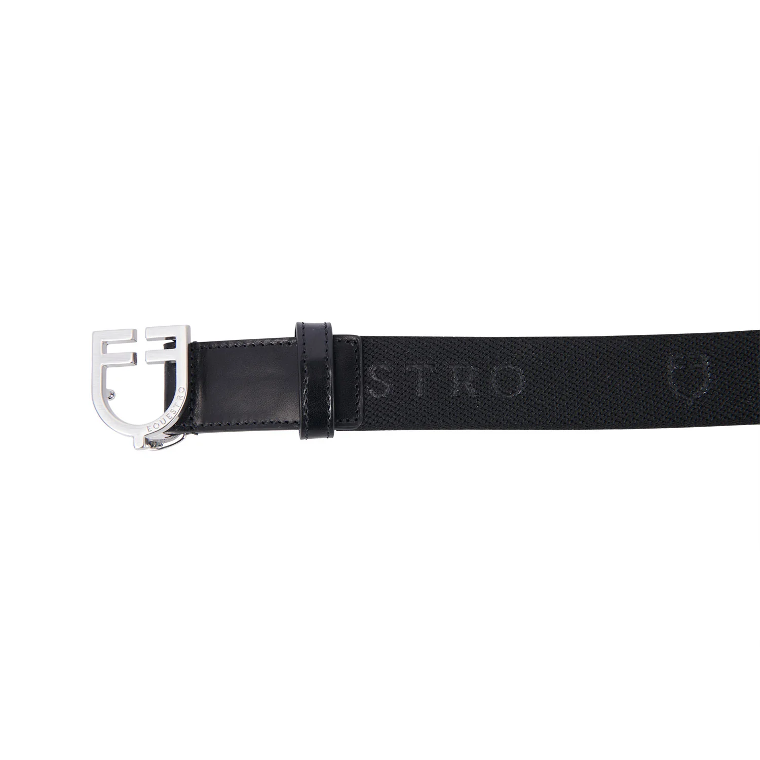 Equestro Leather Belt With Elastic And Lettering - Image 2