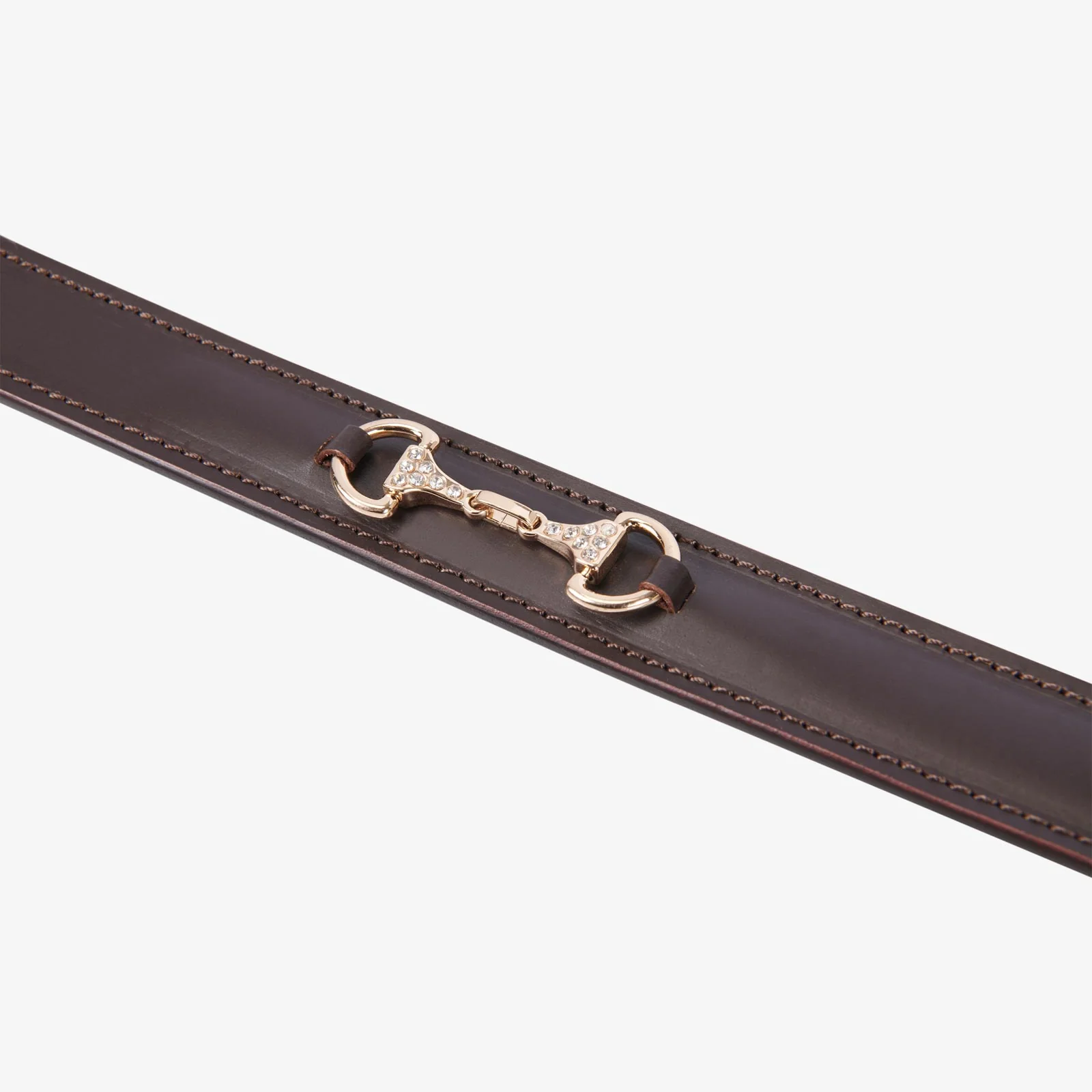 Equestro Leather Belt With Snaffle Bits And Rhinestones - Image 12