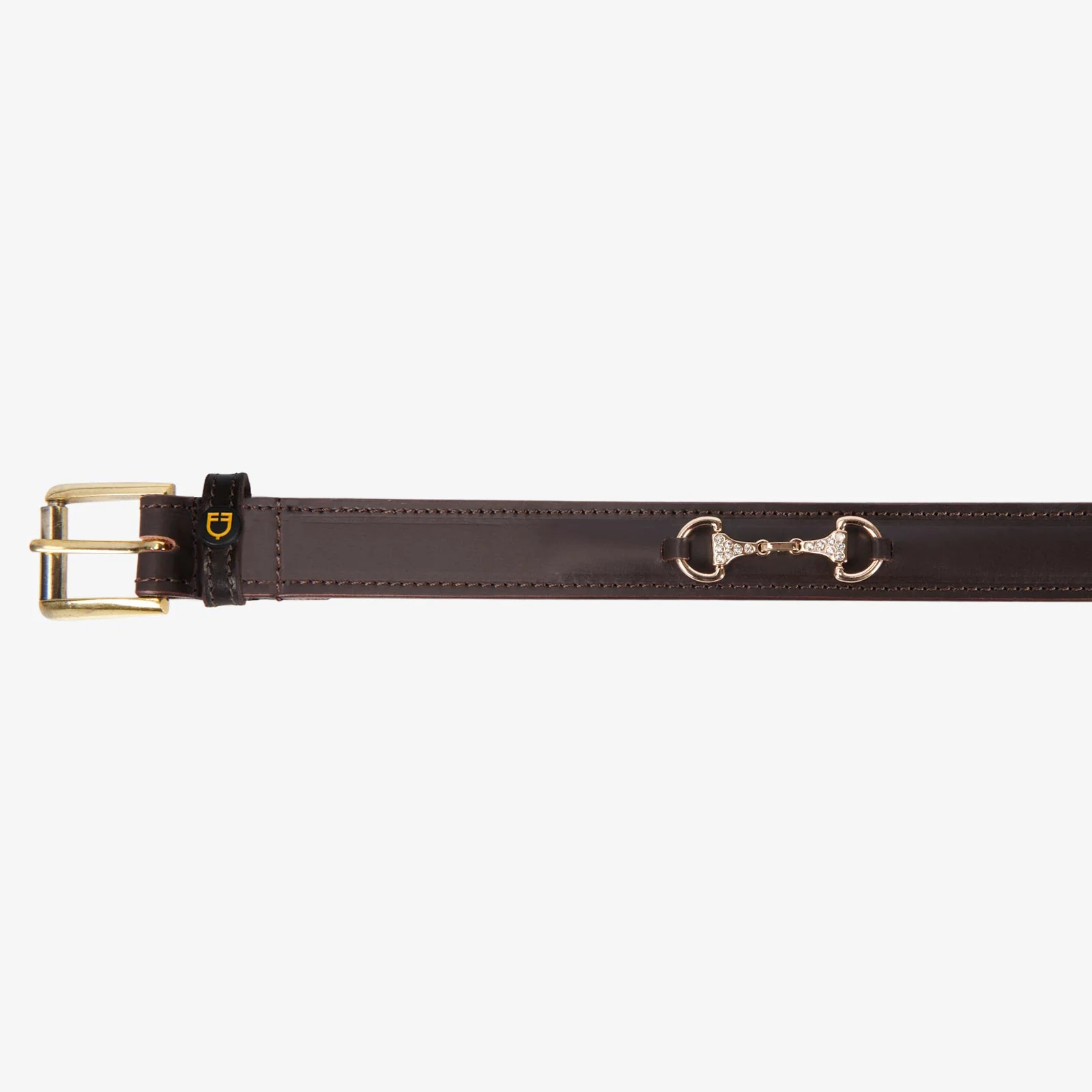 Equestro Leather Belt With Snaffle Bits And Rhinestones - Image 13
