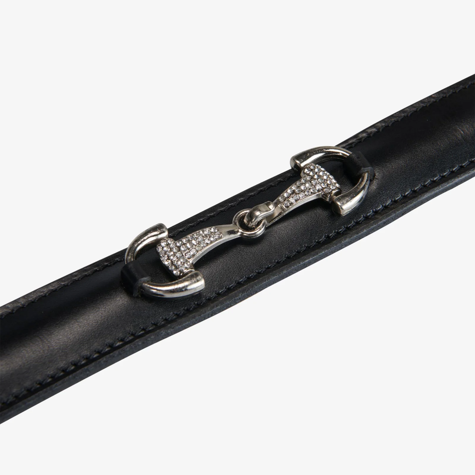 Equestro Leather Belt With Snaffle Bits And Rhinestones - Image 8