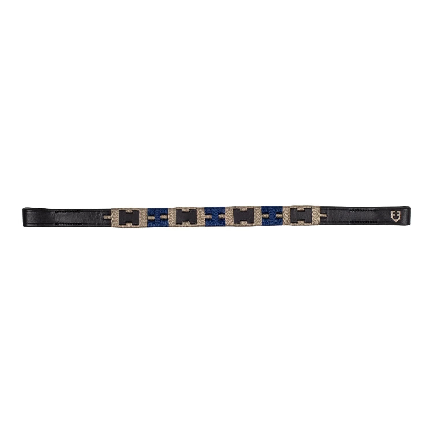Equestro Leather Browband With Geometric Pattern
