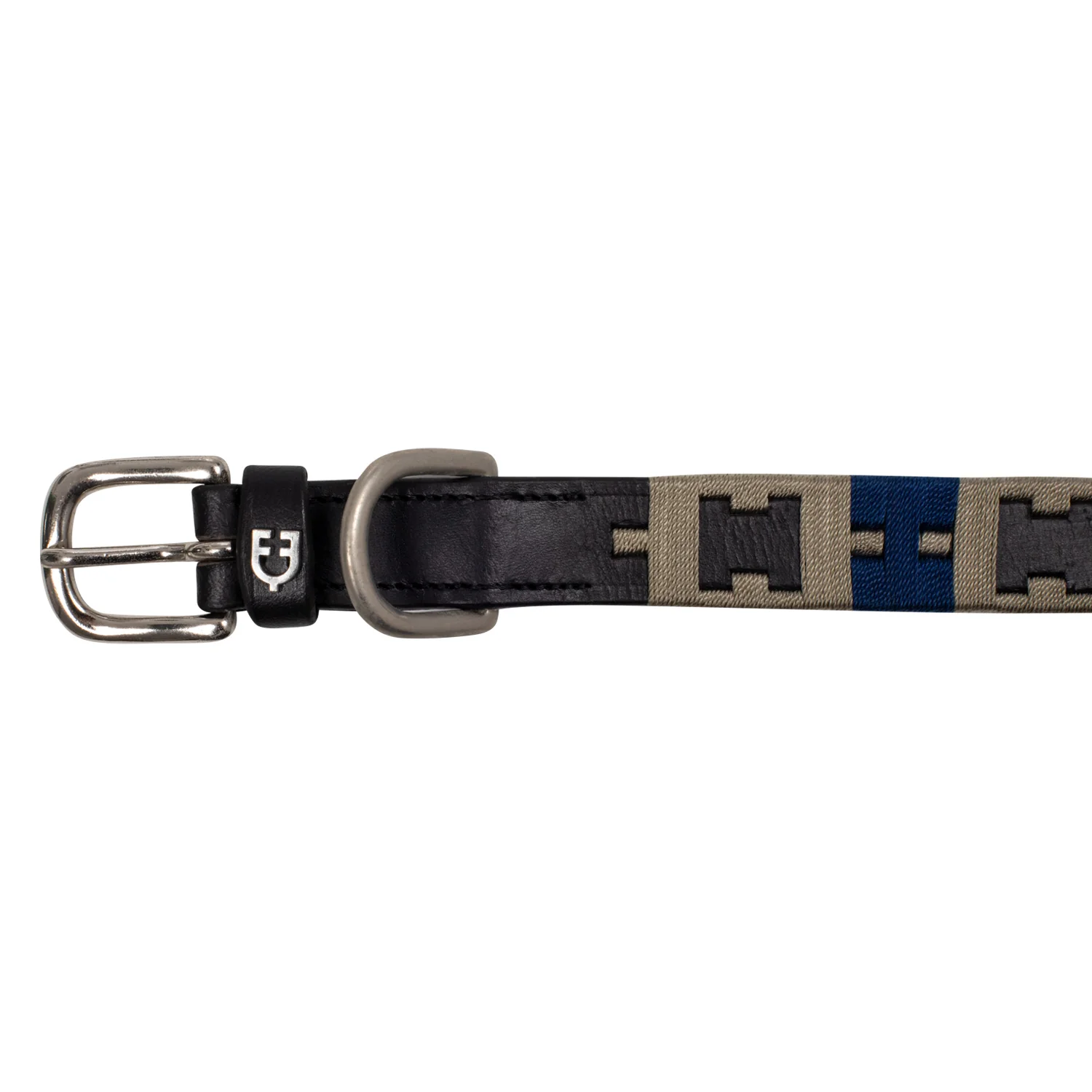 Equestro Leather Dog Collar With Geometric Pattern - Image 3