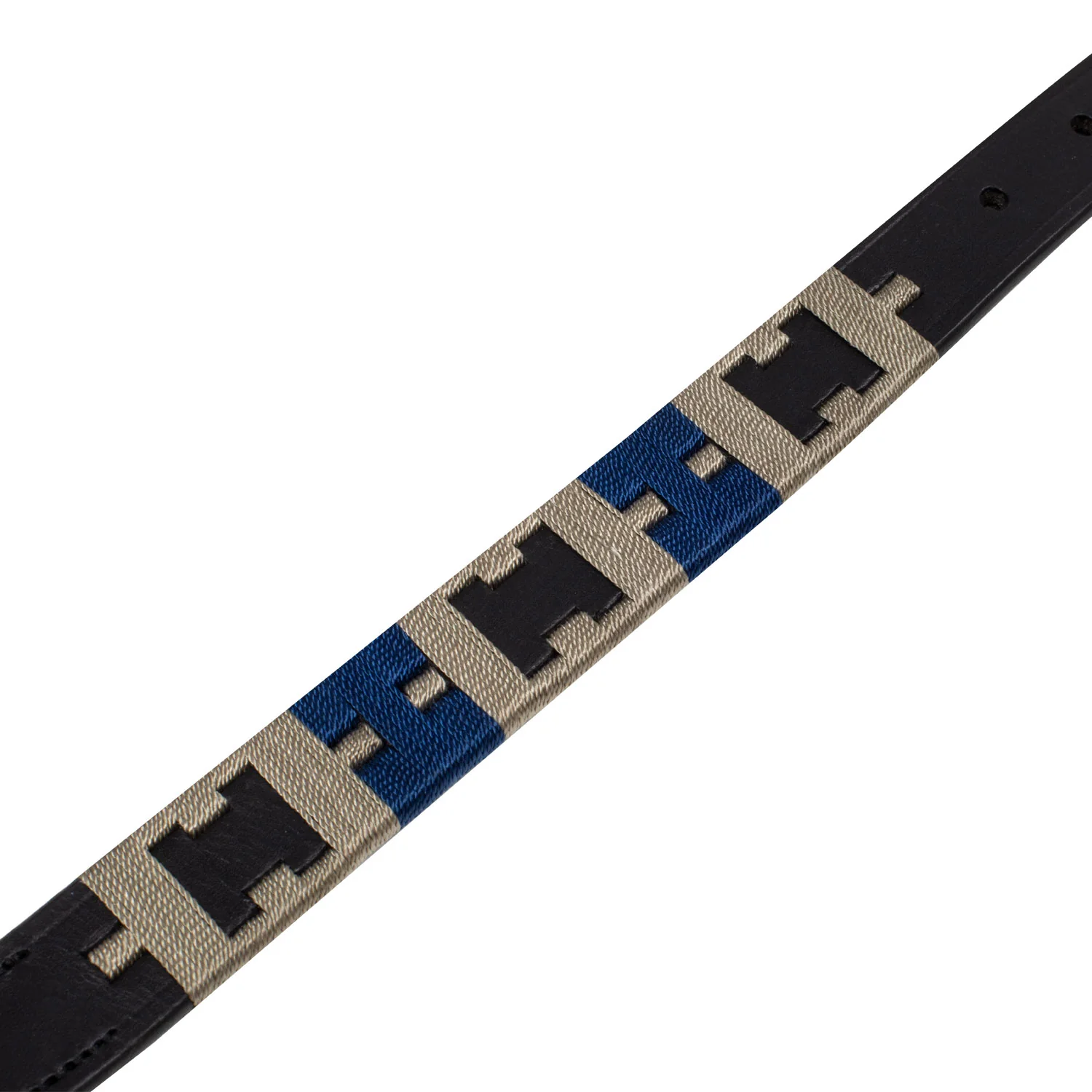 Equestro Leather Dog Collar With Geometric Pattern - Image 4
