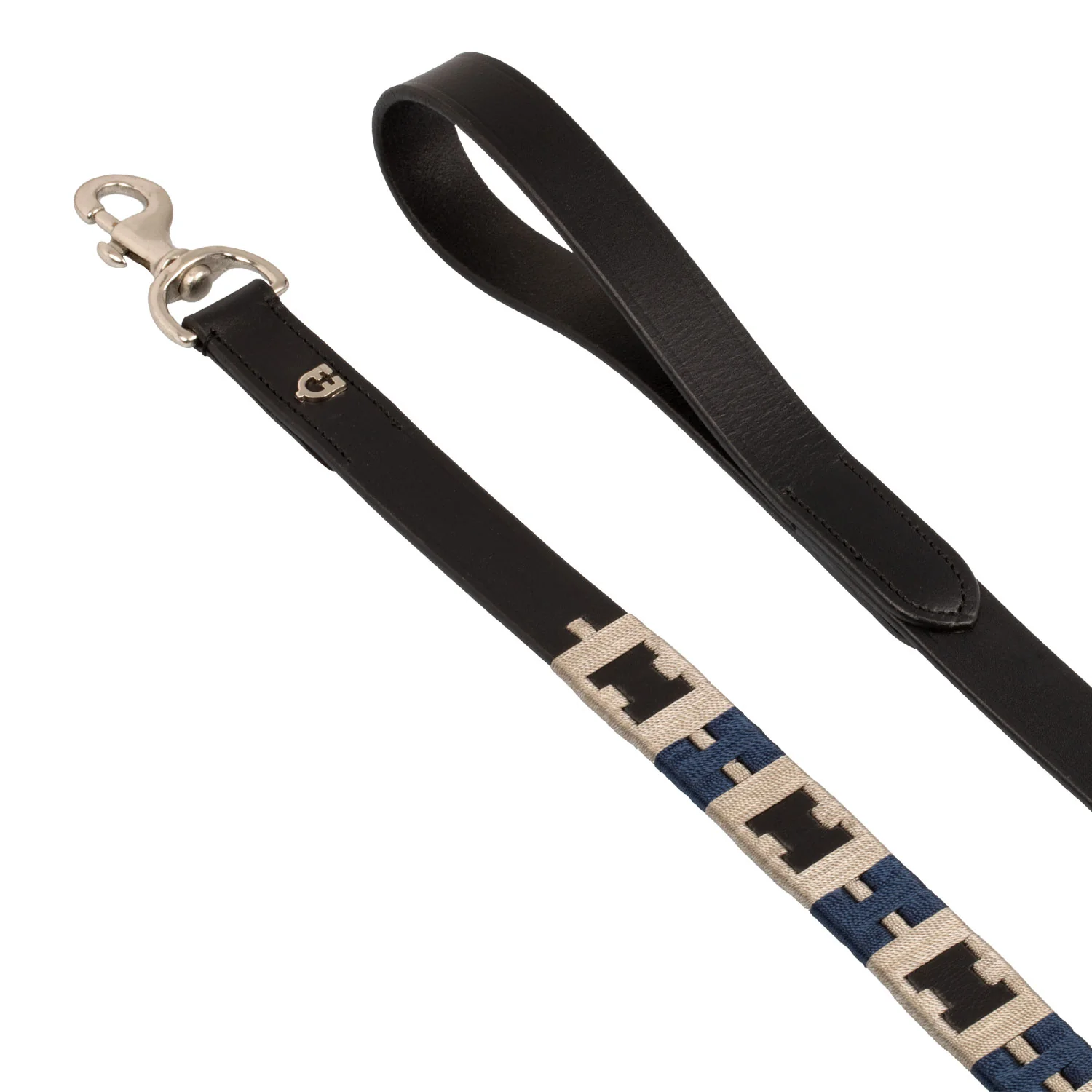 Equestro Leather Dog Leash With Geometric Pattern - Image 2