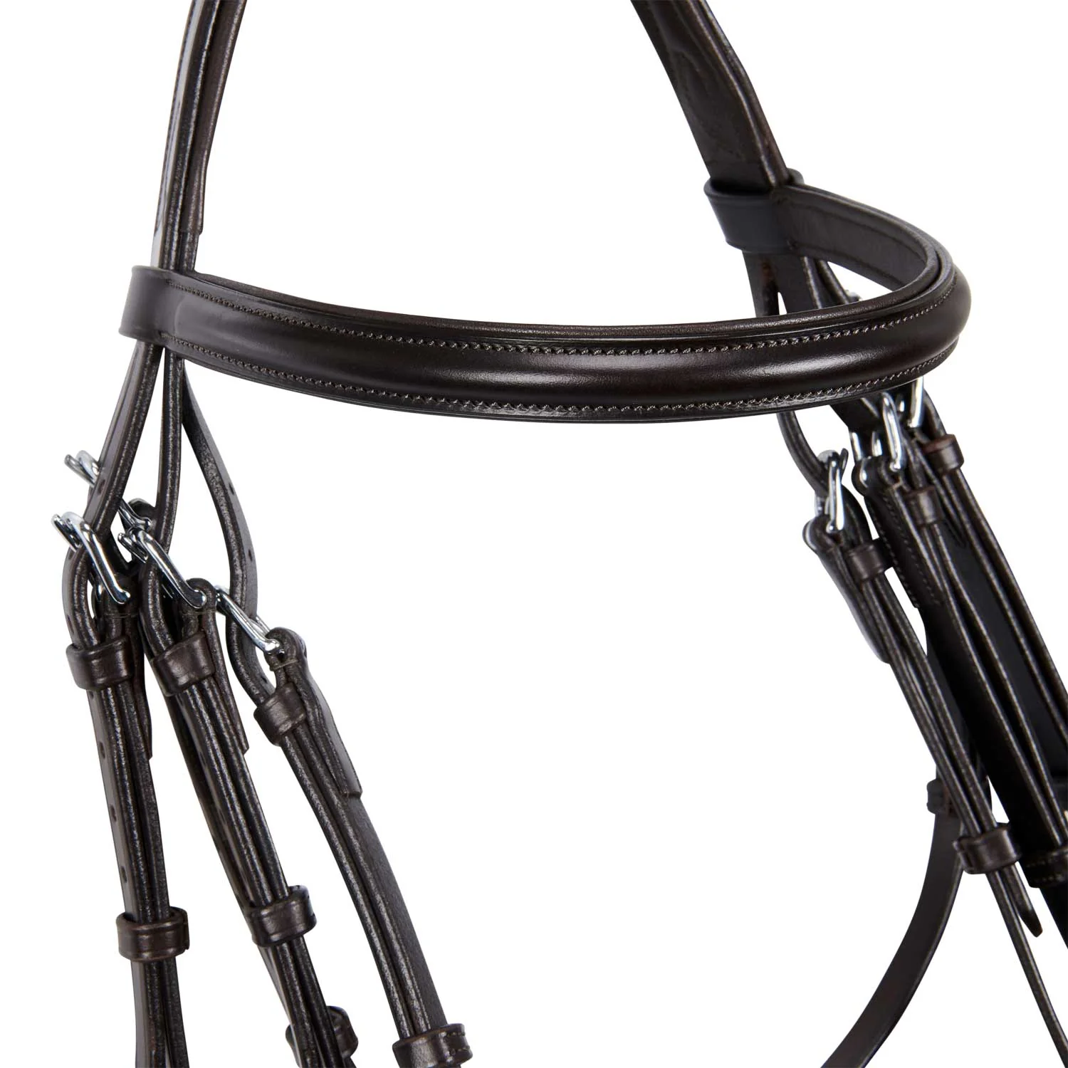 Equestro Leather Dressage Bridle Without Reins - Image 11